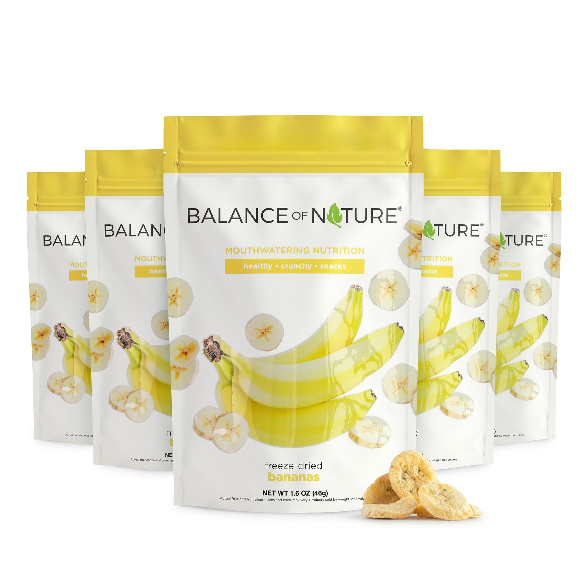 Balance of Nature Freeze-Dried Bananas (5 Pack) – 100% Real Fruit, Crunchy Banana Slices, Healthy Snack, Mouthwatering Nutrition, Gluten-Free, Vegan, No Sugar Added, Five 1.6 oz Bags Balance of Nature uk supplements