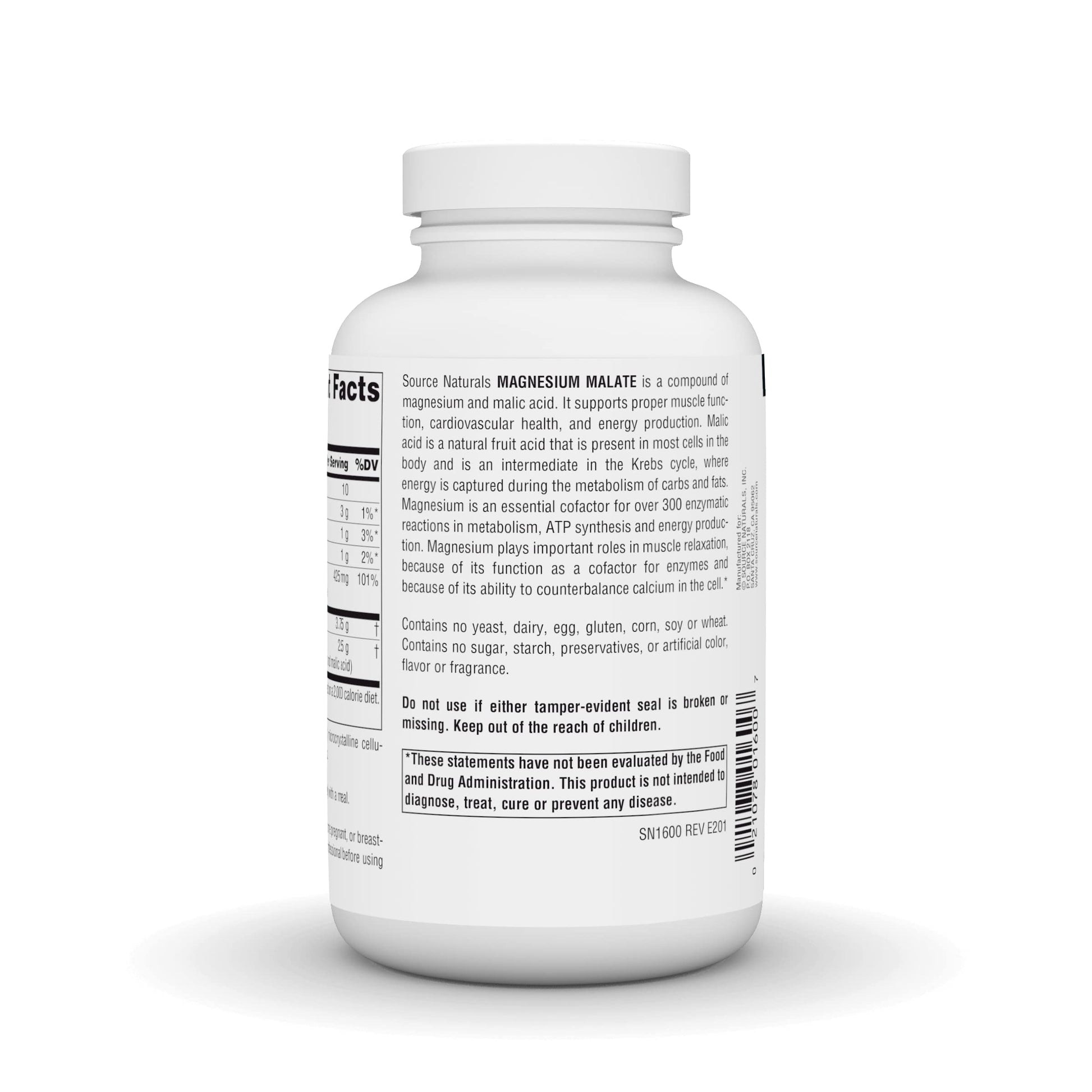 Source Naturals Magnesium Malate, Magnesium Malic Acid Supplement, Non GMO, 3750 MG Source Naturals uk supplements