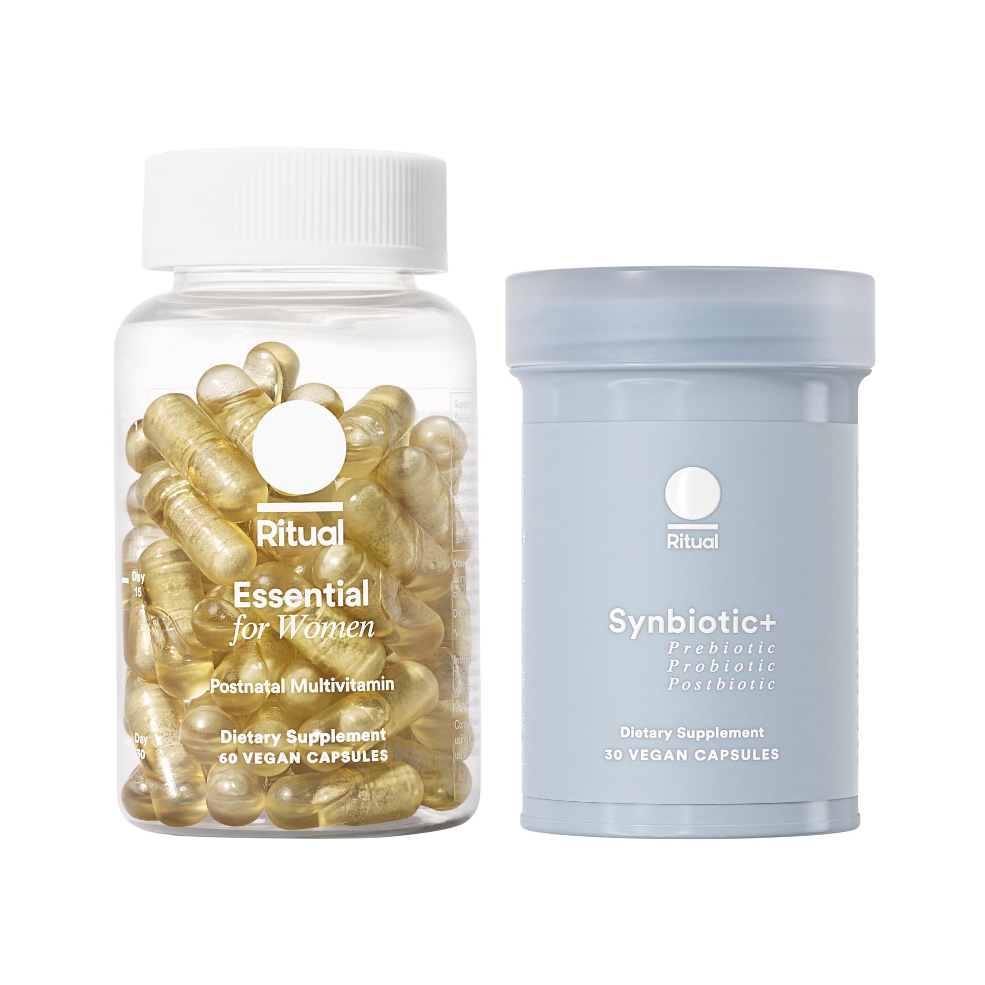 Ritual Postnatal Multivitamin and Gut Duo Supplements with Postnatal Vitamins and Synbiotic+: 3-in-1 Probiotic, Prebiotic, Postbiotic, Supports Lactation, and Gut Health, 30 Day Supply Ritual uk supplements