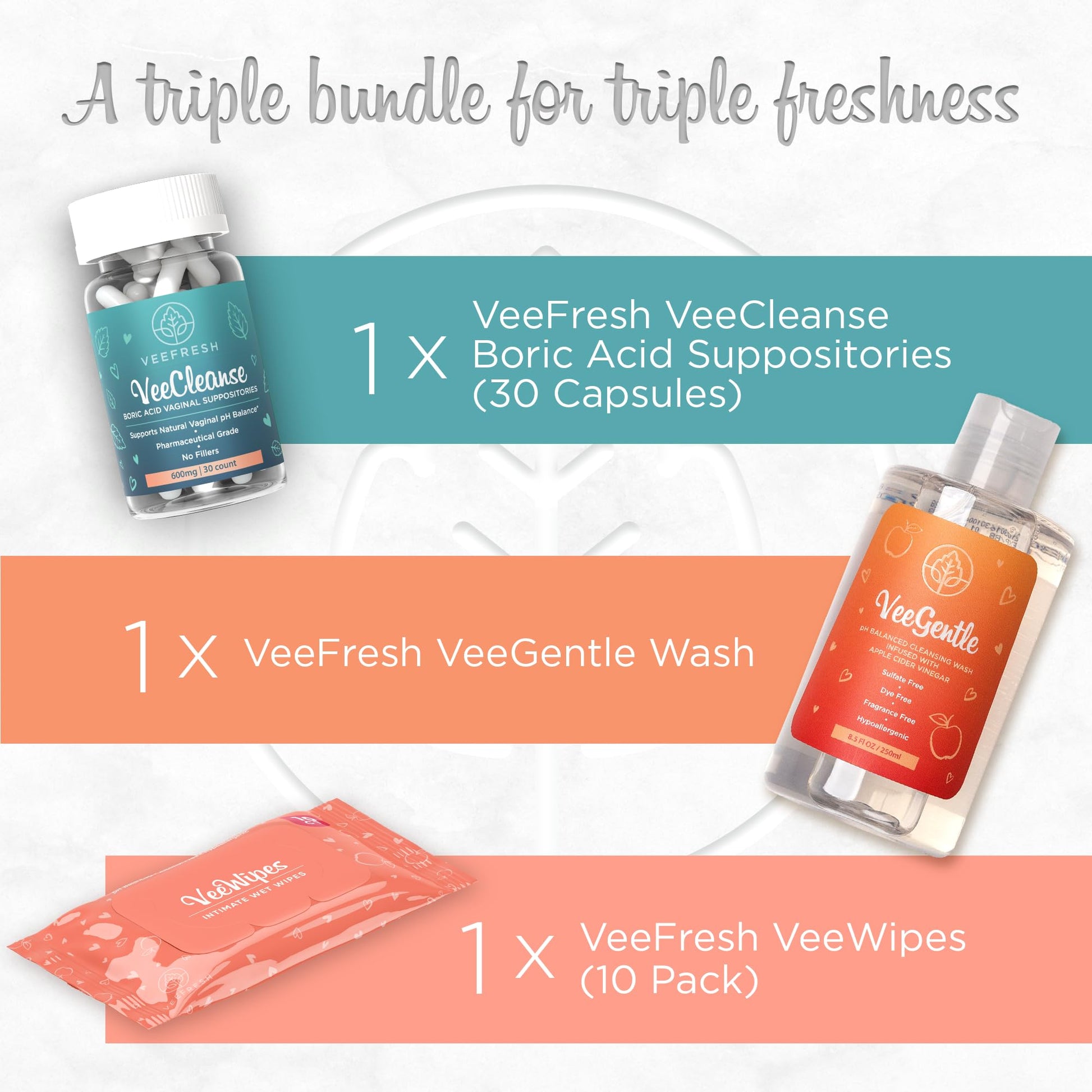 VeeFresh VeePower Bundle - A Convenient Feminine Care Bundle for Any-Time Freshness & Odor Control VeeFresh uk supplements