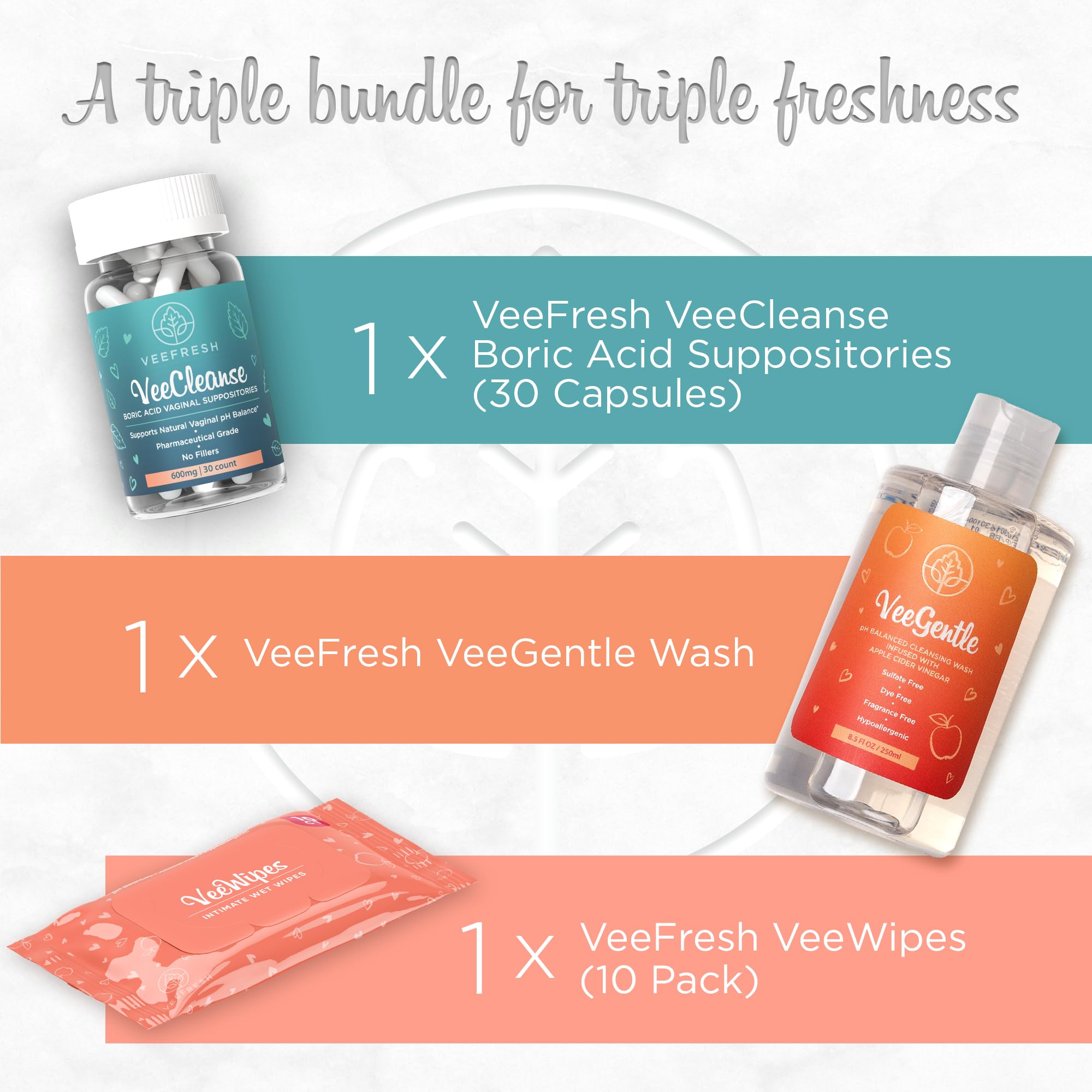 VeeFresh VeePower Bundle - A Convenient Feminine Care Bundle for Any-Time Freshness & Odor Control VeeFresh uk supplements