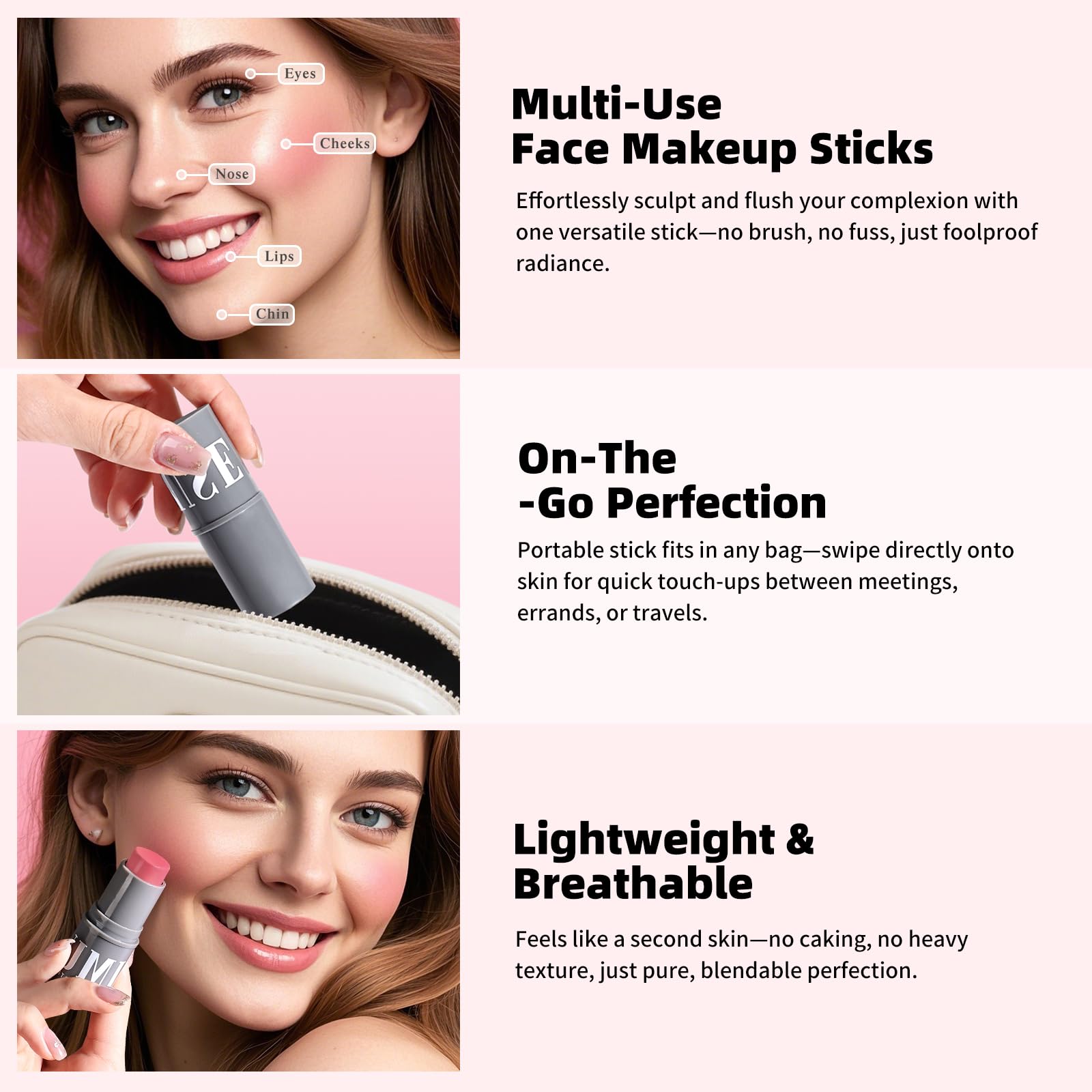 KIMUSE Cream Contour Stick Duo, Cream Blush Stick, Bronzer Shaping Stick, Creamy, Highly Pigmented, Long Lasting, Vegan Face Make Up Sticks KIMUSE uk supplements