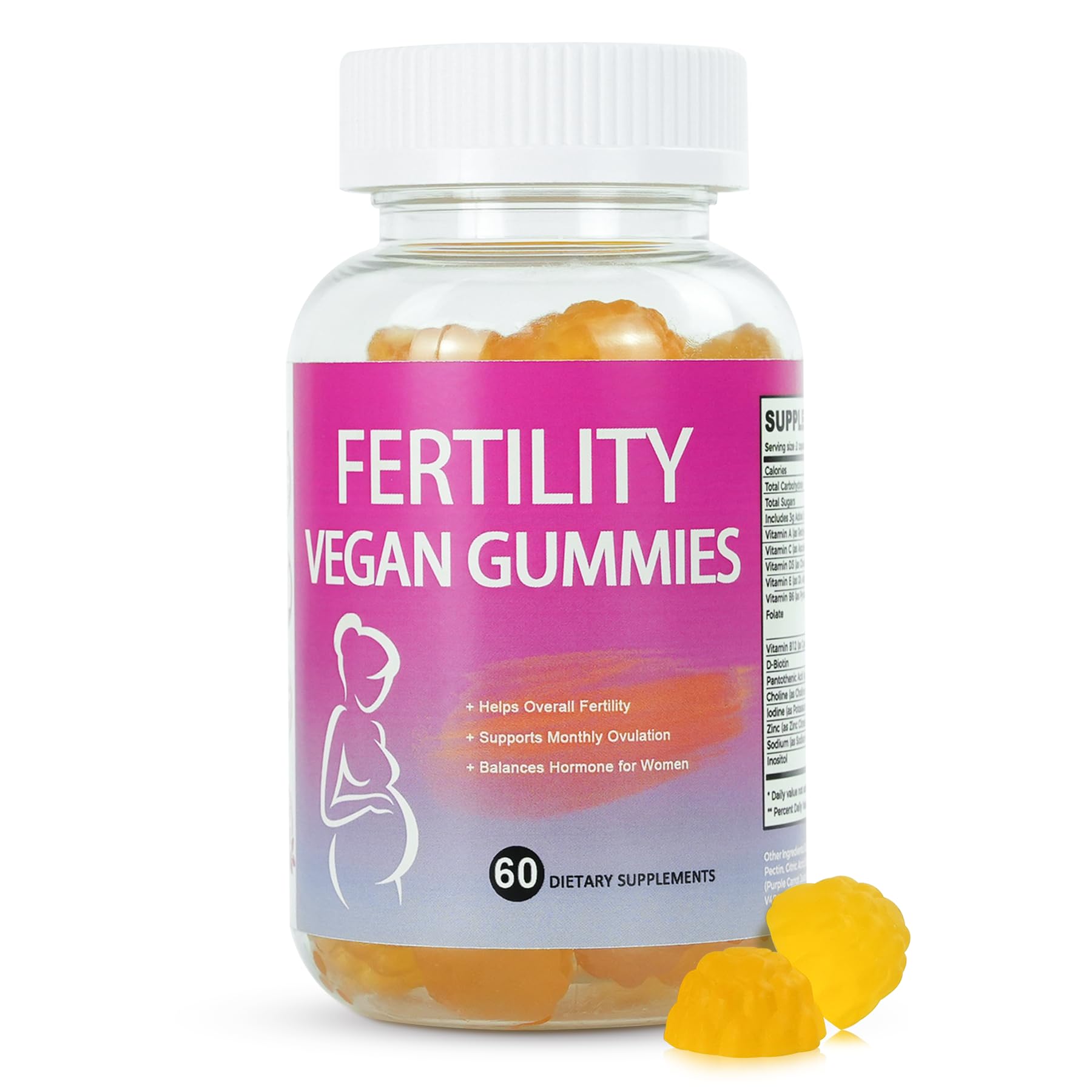Fertility Gummies for Women to Get Pregnant Fast, Folic Acid Conception Gummies to Boost Fertility for Her, 60 Count Fertility Vitamin Gummy Support Hormone Balance, Ovulation & Period Cycle Aromlife uk supplements