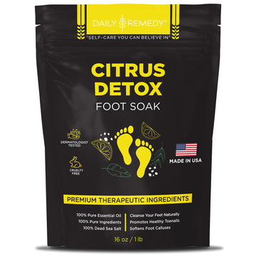 Citrus Detox Foot Soak with Epsom Salt - for Foot Callus, Immune Boost, Damaged Toenail DAILY REMEDY uk supplements