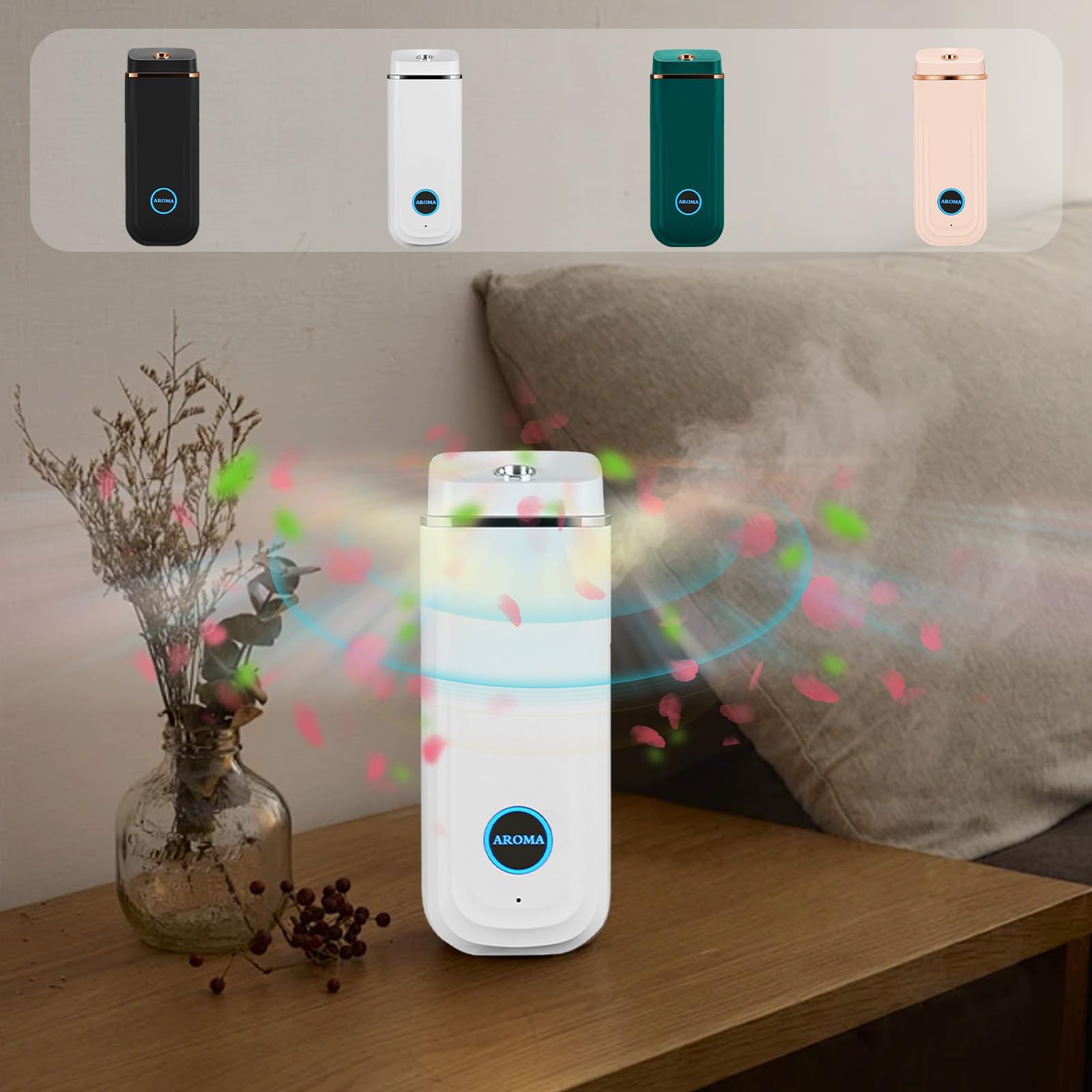 Sentmoon Essential Oil Diffusers for Home, Portable Rechargeable Aroma Humidifier with 3-Level Mode Sentmoon uk supplements
