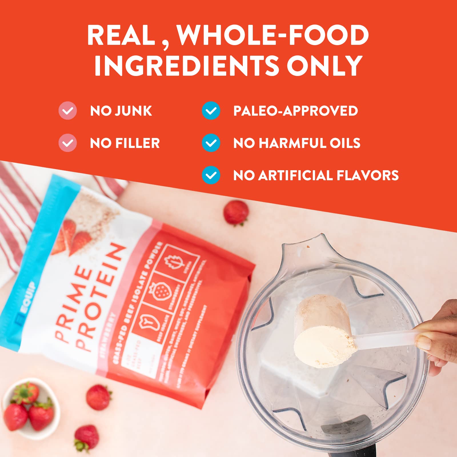Equip Foods Prime Protein - Grass-Fed Beef Protein Powder Isolate -Paleo and Keto Equip uk supplements
