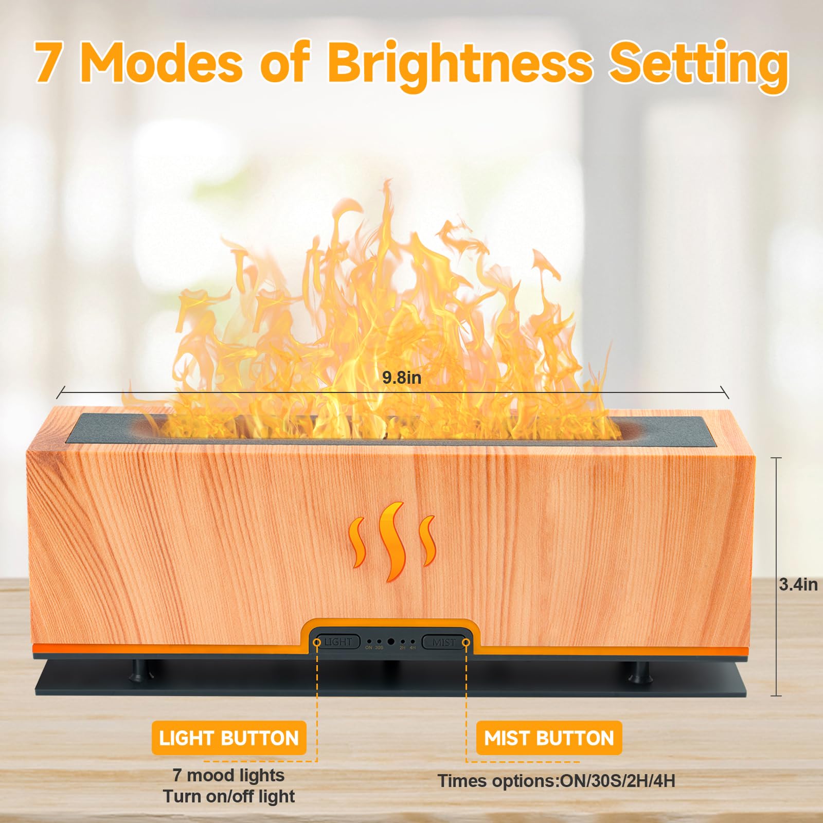 WENPHONE Upgraded 7 Color Essential Oil Diffusers, Flame Air Aroma Diffuser Humidifier, 200ml WENPHONE uk supplements