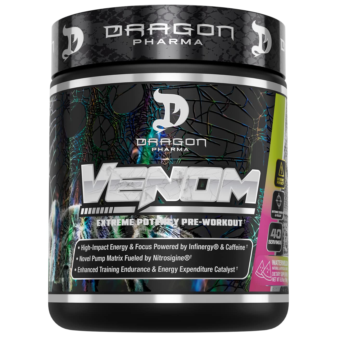 DRAGON PHARMA Venom Extreme Potency Pre-Workout, Laser Sharp Focus + Energy DRAGON PHARMA uk supplements