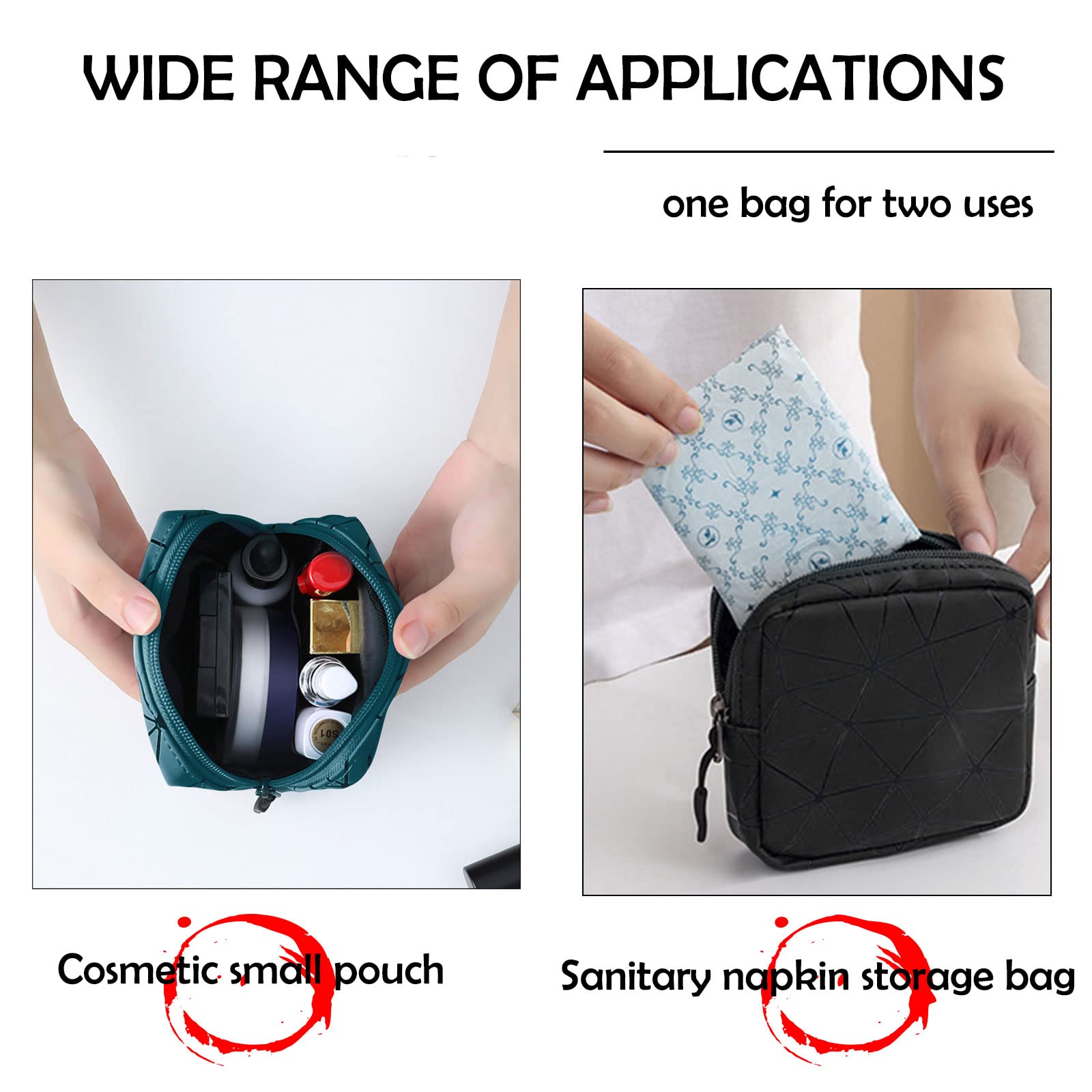 CCLEOOCOO Sanitary Napkin Storage Bag,Leather Waterproof Feminine First Period Bag with Zipper CCLEOOCOO uk supplements