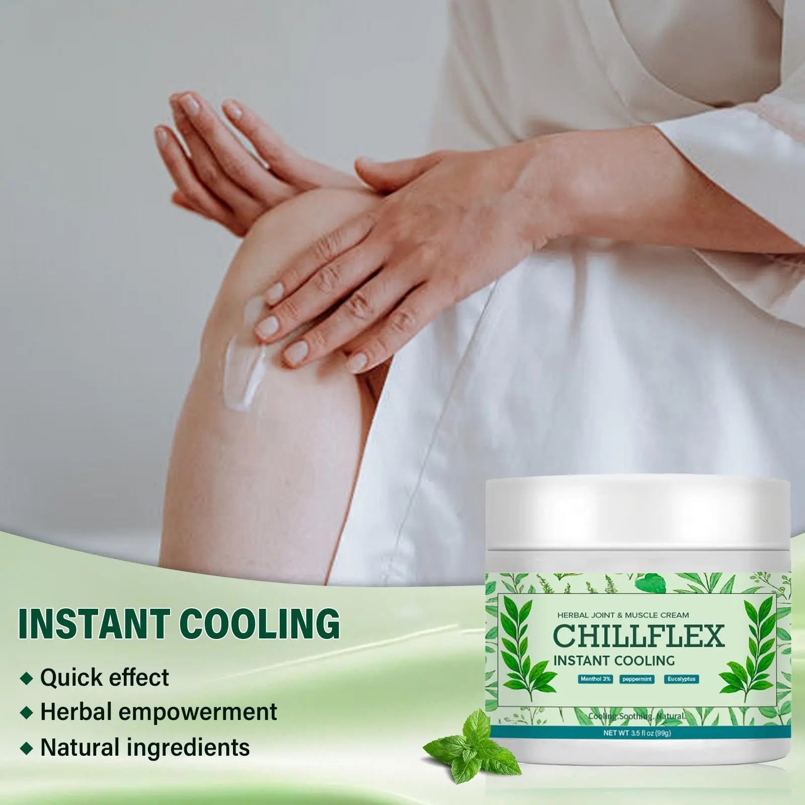 Menthol Soothing Cream, 3.5 Oz Joint Activities Throughout The Body, Cooling Soothing Ointment for Muscle, Head, Lumbar, Neck, Hands and Feet, 2 Pack CLORISLAND uk supplements
