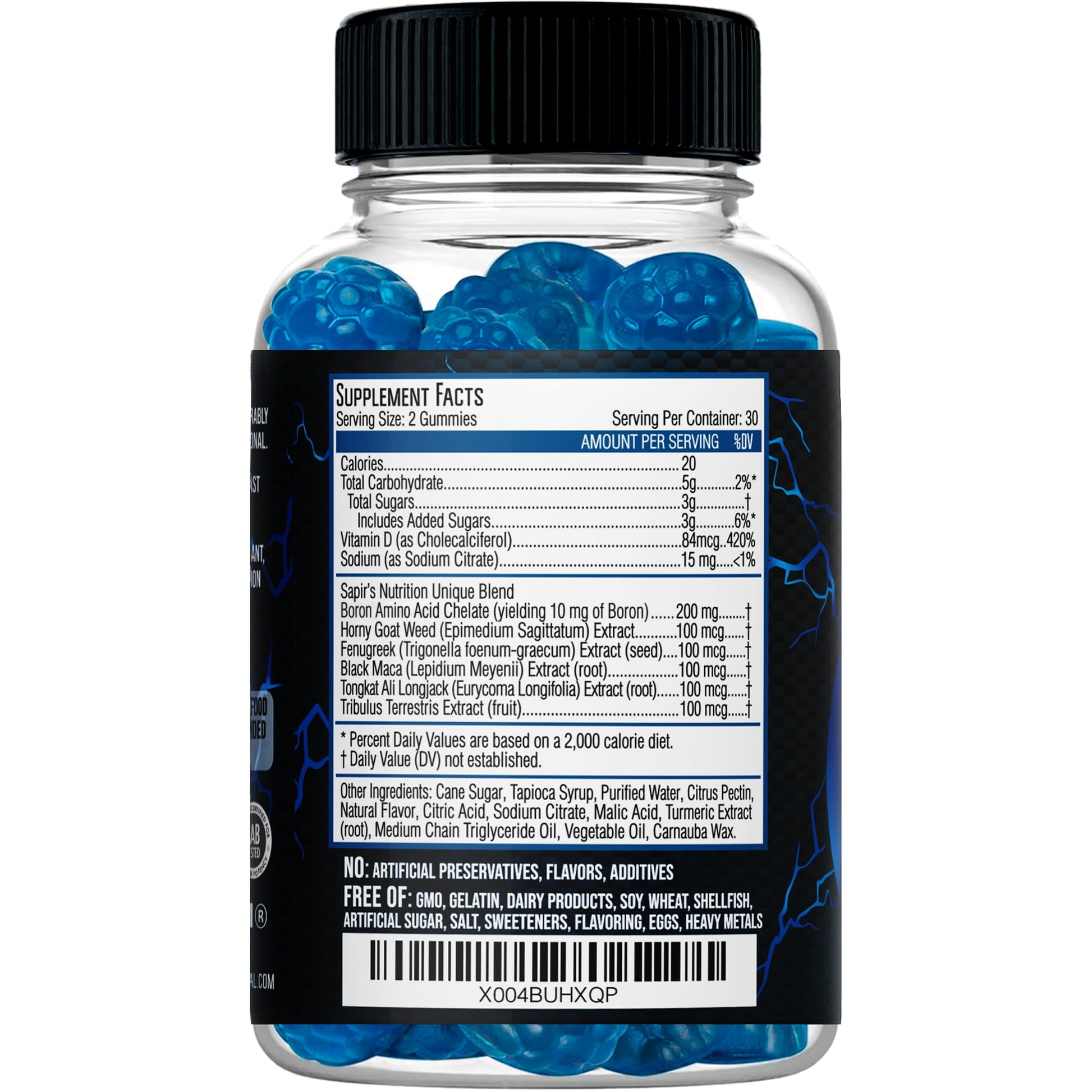 Testosterone Booster Gummies, Male Enhancing Supplement, Add 2 in” Enlargement Gummies for Men , Male Enhancement Chews Energy, Strength, Stamina, Endurance, Performance, Natural Blue Berry Chews Sapir's Nutrition uk supplements