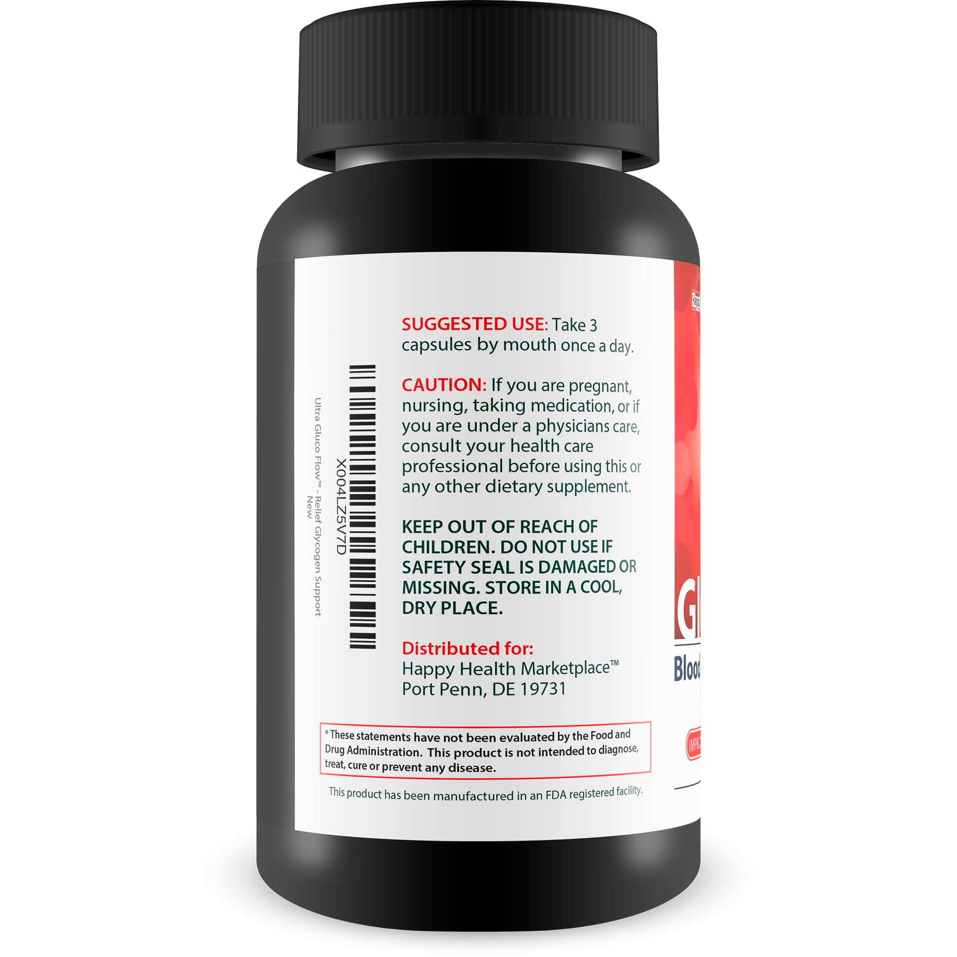 Ultra Gluco Flow - Improved Formula - Our Best Blood Cleanse Detox Cleanse Blood Support Pills - Blood Health Blood Circulation Pills Detox Cleanse Blood Gluco Bio Sweet Relief Glycogen Support Happy Health Marketplace uk supplements