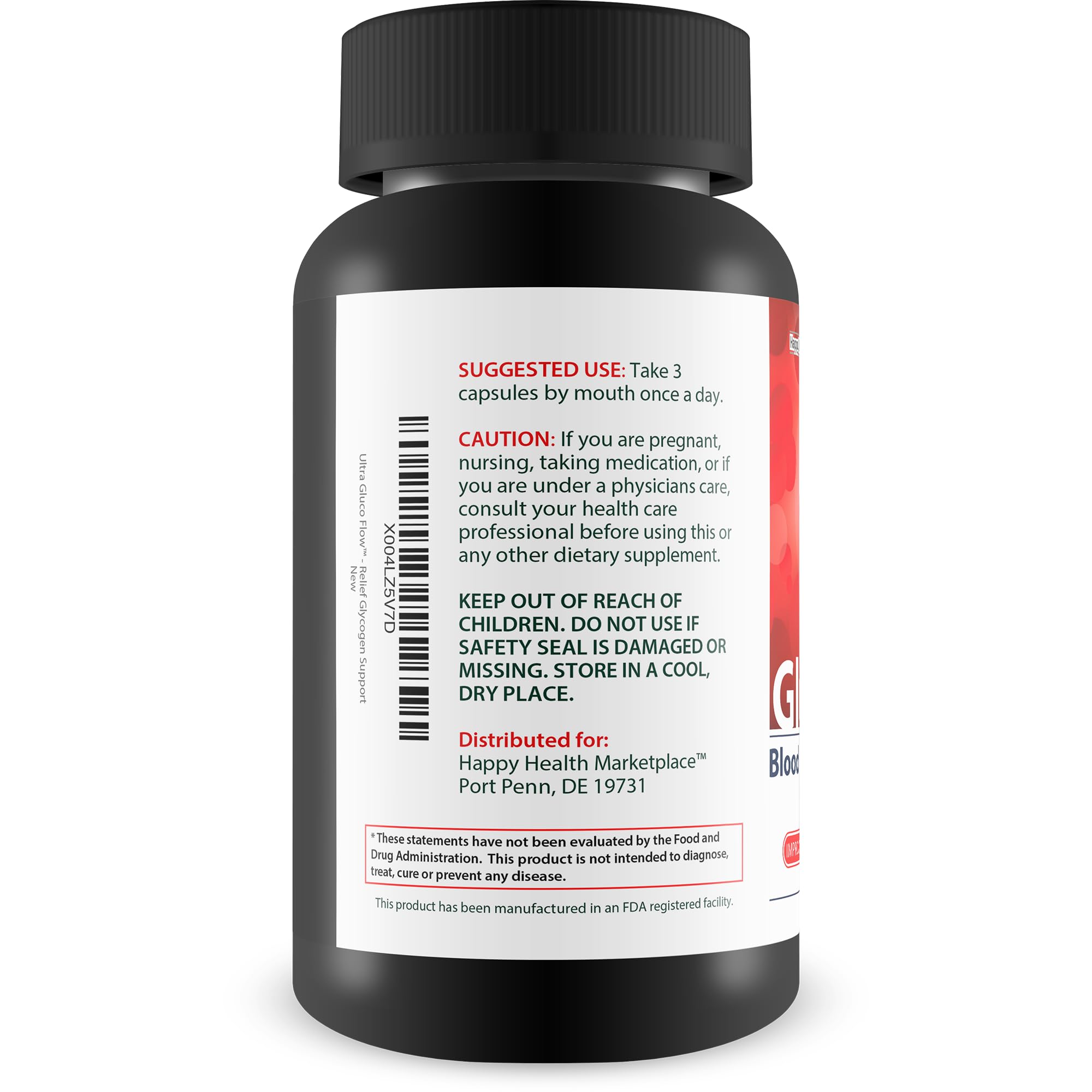 Ultra Gluco Flow - Improved Formula - Our Best Blood Cleanse Detox Cleanse Blood Support Pills - Blood Health Blood Circulation Pills Detox Cleanse Blood Gluco Bio Sweet Relief Glycogen Support Happy Health Marketplace uk supplements