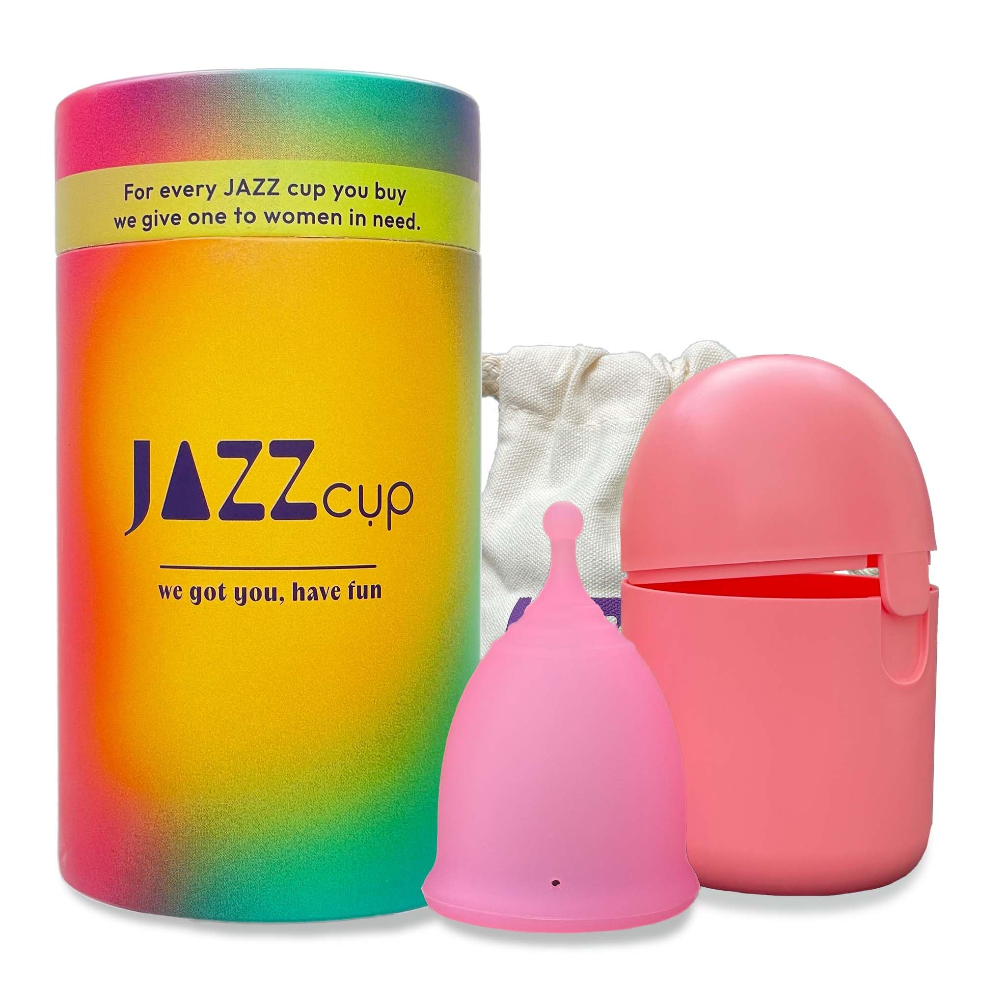 JAZZ Cup Soft Menstrual Cups – with Sterilizer Case & Cotton Pouch – Reusable, 12-Hour Protection JAZZ cup uk supplements
