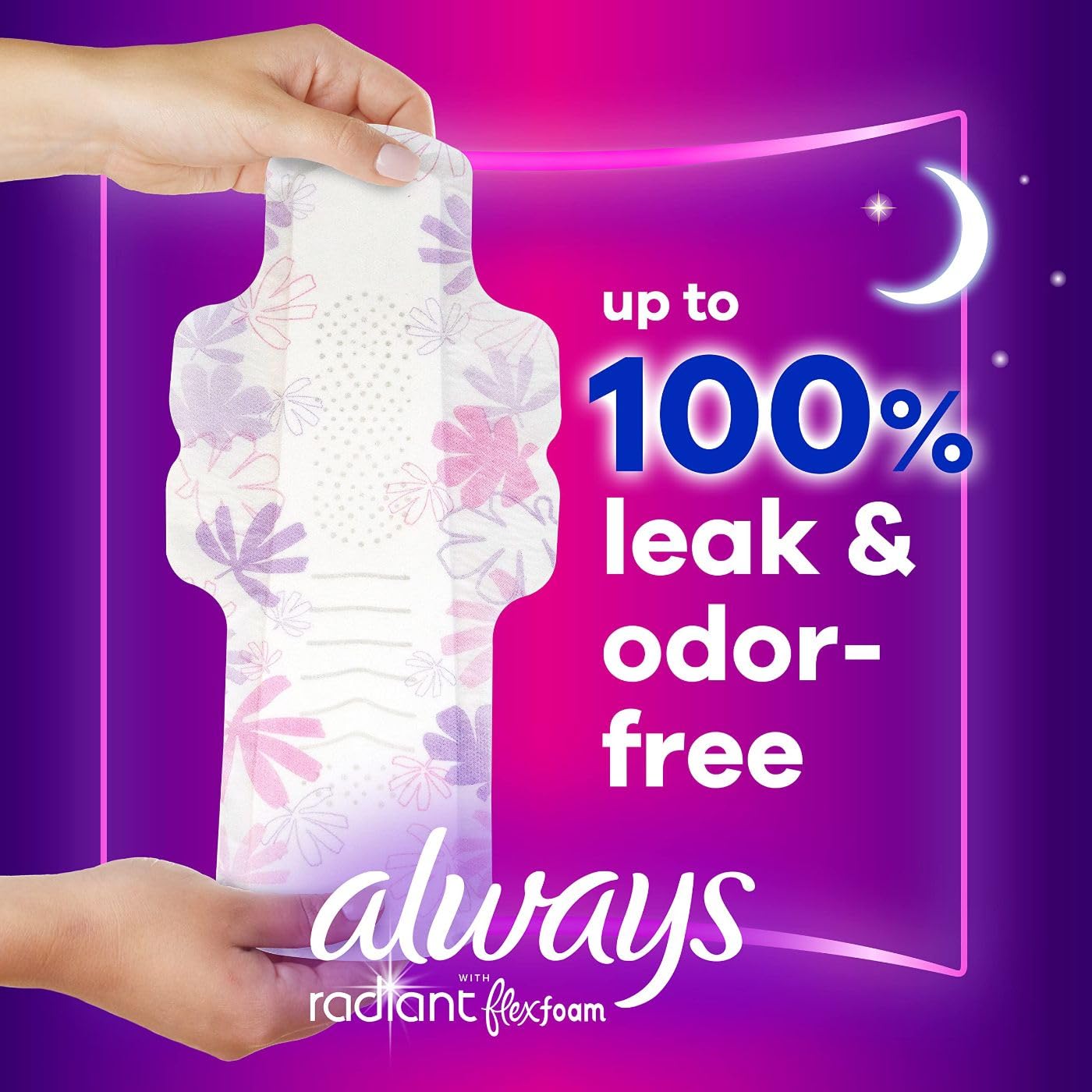 Always Radiant Feminine Pads for Women, Size 4 Overnight Pads Always uk supplements