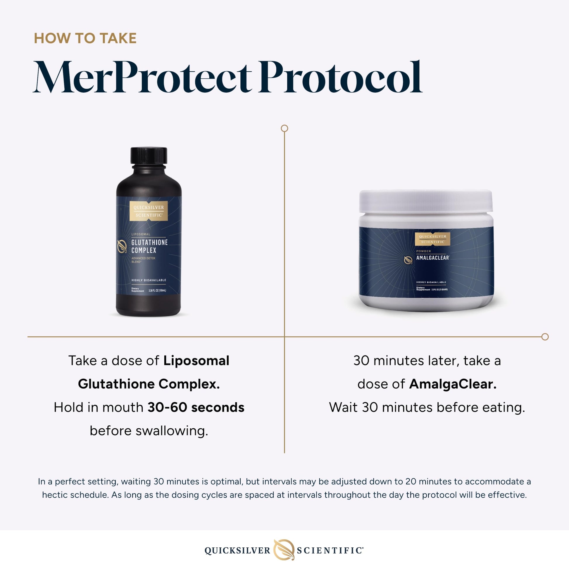 Quicksilver Scientific MerProtect Protocol - 2-Product Liver + GI Cleanse, Liposomal Glutathione Complex Supplement, Cleansing Support with Milk Thistle (2 Piece Kit with Program) Quicksilver Scientific uk supplements