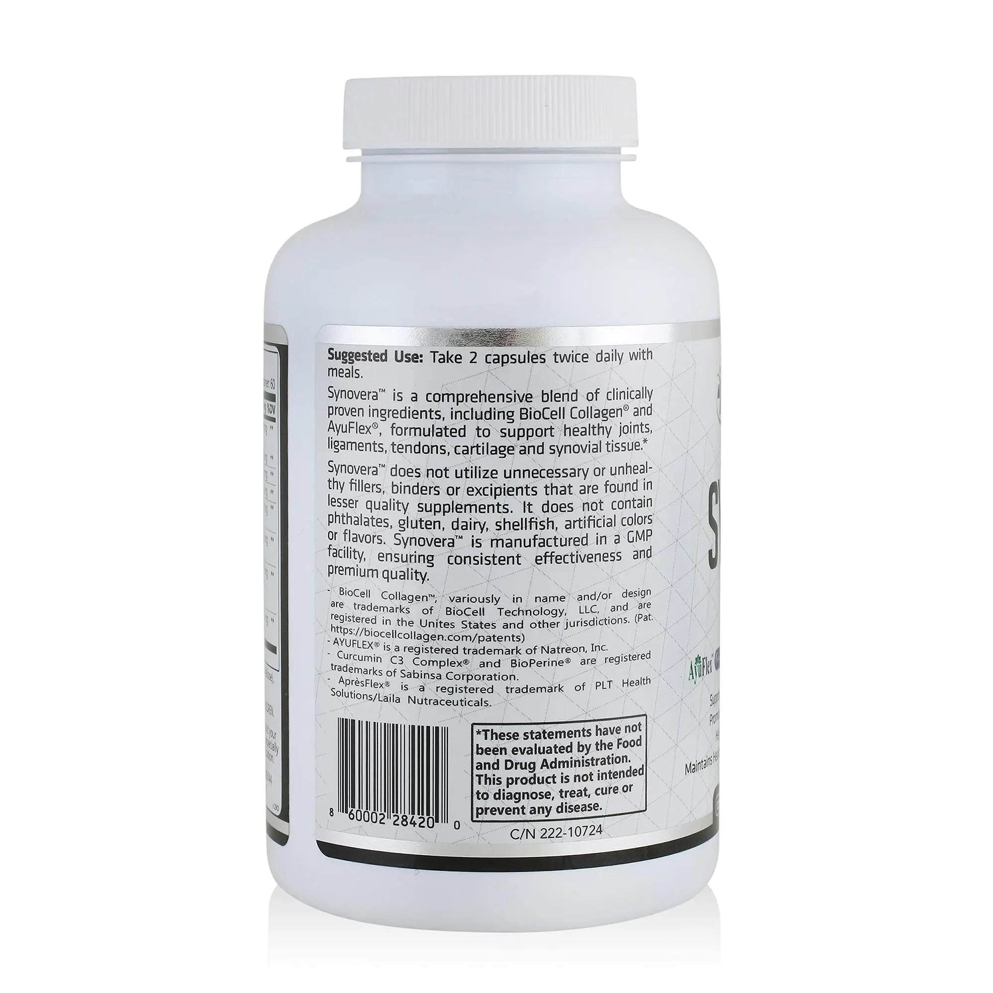 HCP Formulas - Synovera - Joint Support Complex with Turmeric Extract & Collagen - Mobility & Flexibility - Healthy Joints, Tendon, Ligament, and Synovial Tissue - Dietary Supplement - 120 Caps HCP Formulas uk supplements