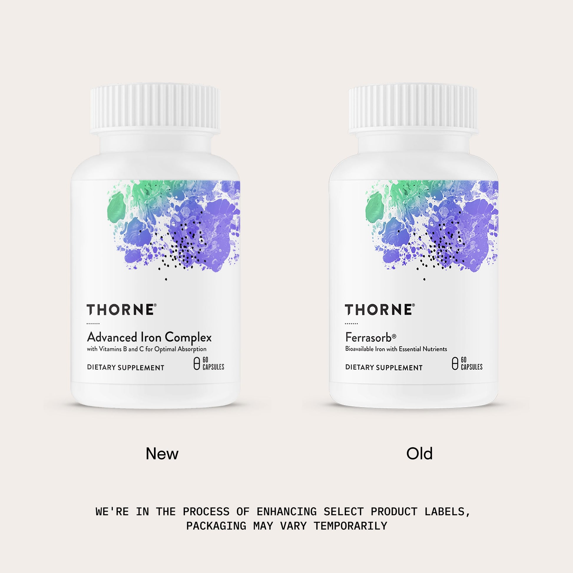 THORNE - Advanced Iron Complex (Formerly Ferrasorb) - Complete Blood Support Formula* - Elemental Iron, Folate, B and C Vitamins for Optimal Absorption - Gluten, Dairy & Soy-Free - 60 Servings THORNE uk supplements