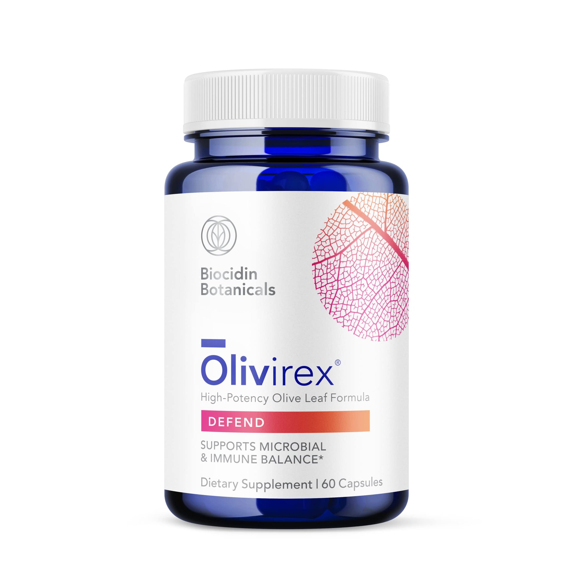 Biocidin Olivirex - Oleuropein Olive Leaf Extract Capsules - High Potency, 18% Oleuropein - Promote Microbial & Immune Support - Professional-Grade Botanical Blend for Detox & Wellness (60 Capsules) Bio-Botanical Research uk supplements