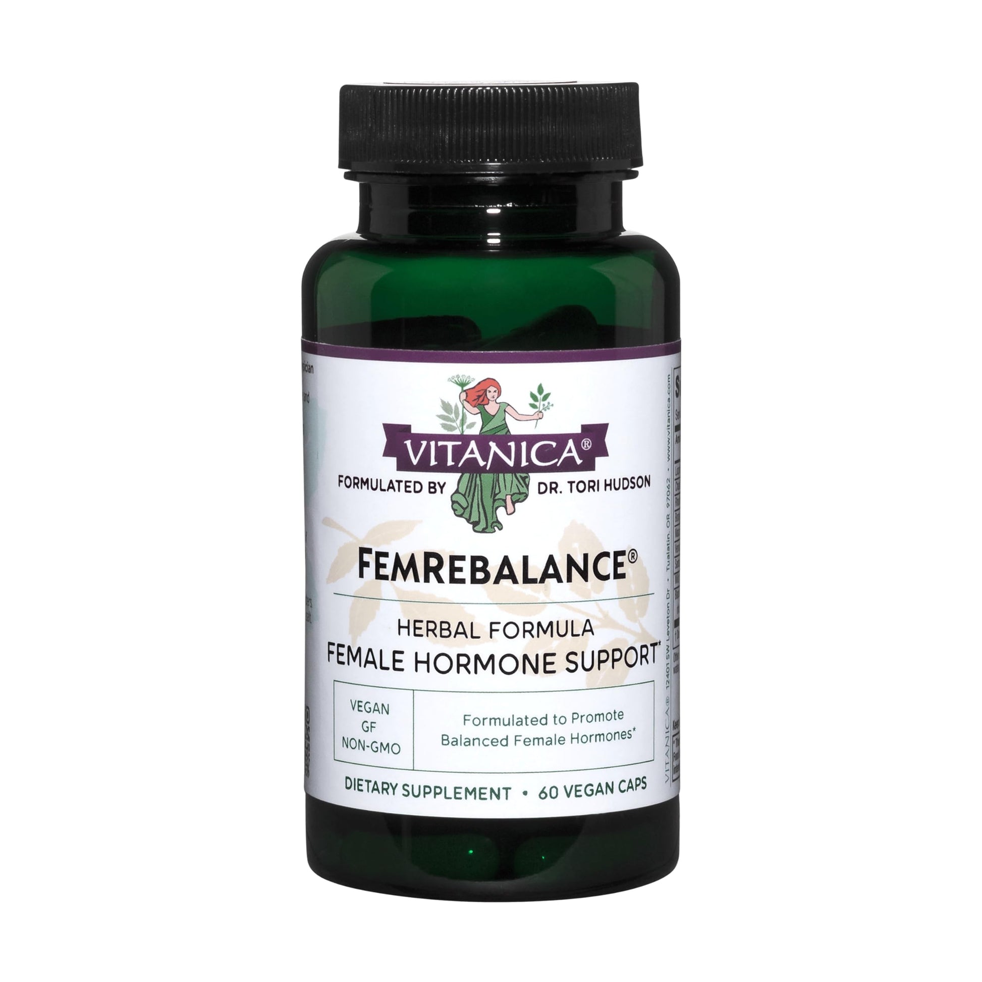 Vitanica FemRebalance, Hormone Balance Support for Women, Vegan, 60 Capsules Vitanica uk supplements