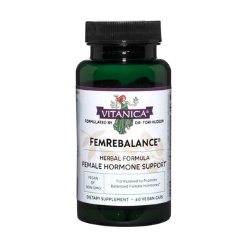 Vitanica FemRebalance, Hormone Balance Support for Women, Vegan, 60 Capsules Vitanica uk supplements