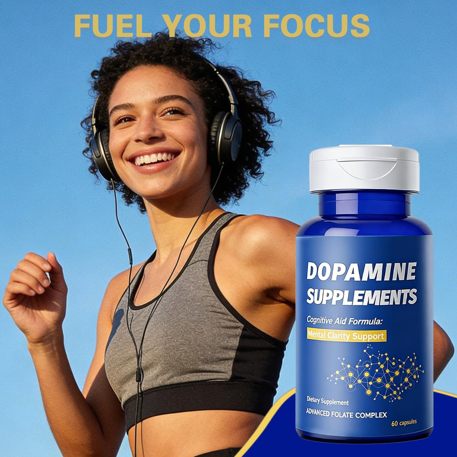 Dopamine Brain Supplement with L-Tyrosine 650mg | Cognitive Function, Focus & Mood Support | Neurotransmitter & Mental Energy Booster | 60 Capsules FW ZONE uk supplements
