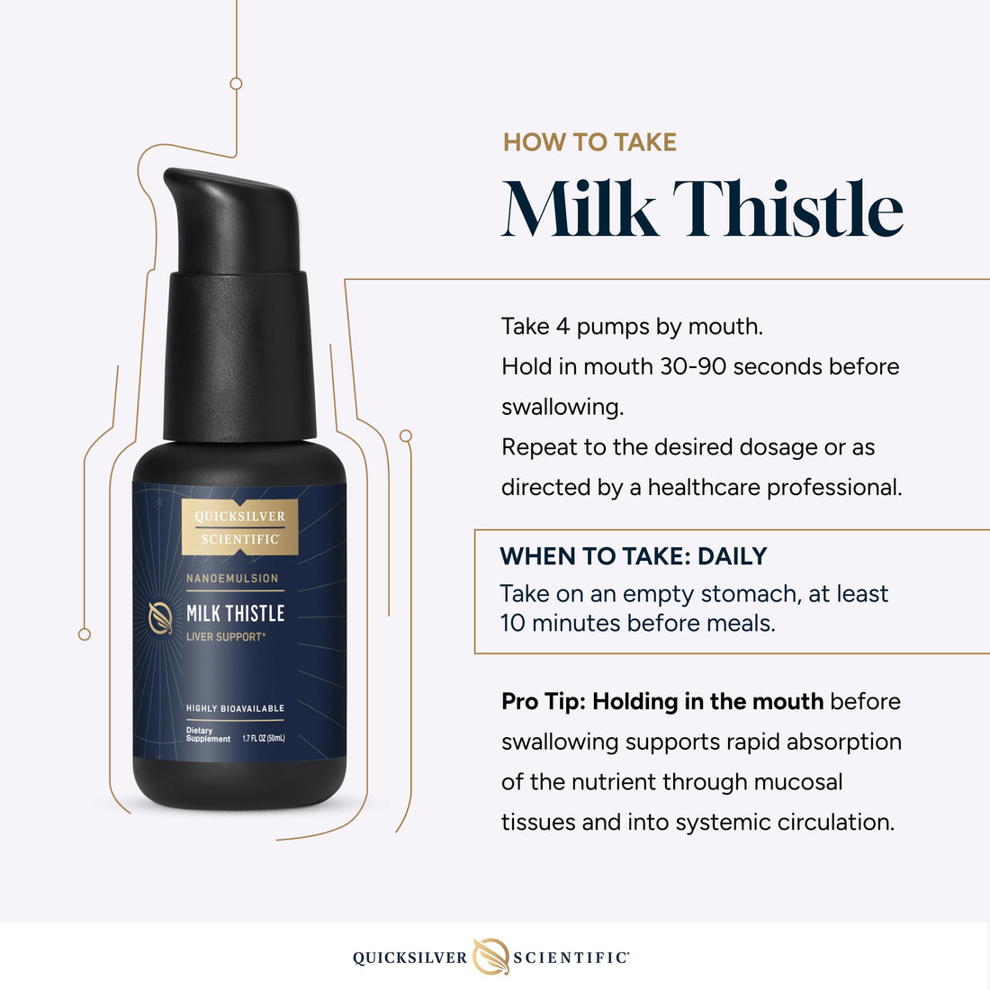 Quicksilver Scientific Nanoemulsified Milk Thistle - Silymarin Liquid with Liposome Delivery System - Immune, Detox + Liver Cleanse Support (1.7oz / 50ml) Quicksilver Scientific uk supplements
