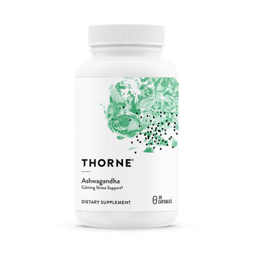 THORNE - Ashwagandha - Highly Concentrated Shoden - Calming Stress Support for Women & Men* - Supports Daytime Energy, Mental Clarity & Optimal Immune Function* - 30 Capsules THORNE uk supplements