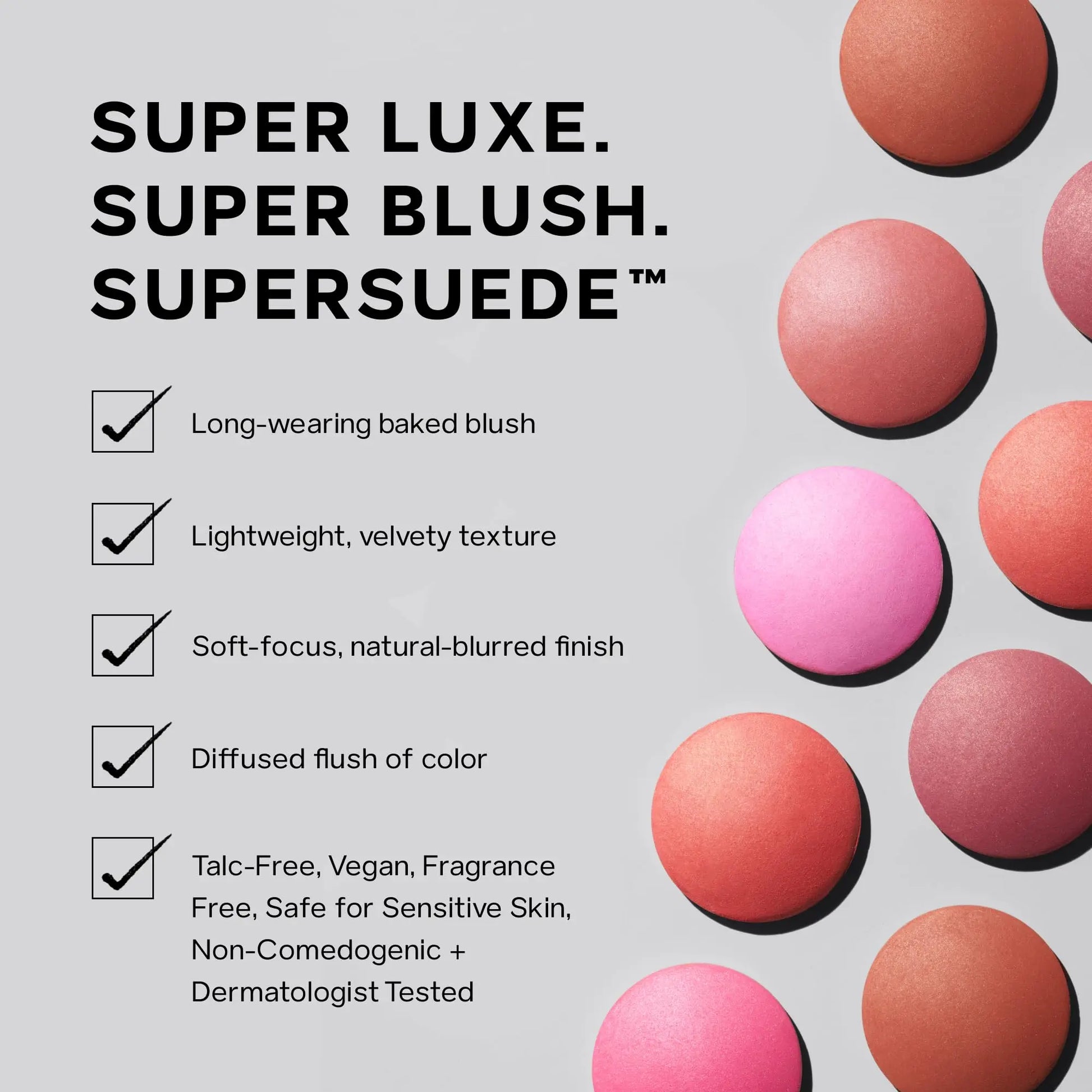 Saie Blush & Brush Duo - SuperSuede Baked Blush in Stella (.01 oz) & Powder Blush Brush - Talc-Free, Moisturizing Blush with Vegan, Fluffy Brush for Seamless Application Saie uk supplements