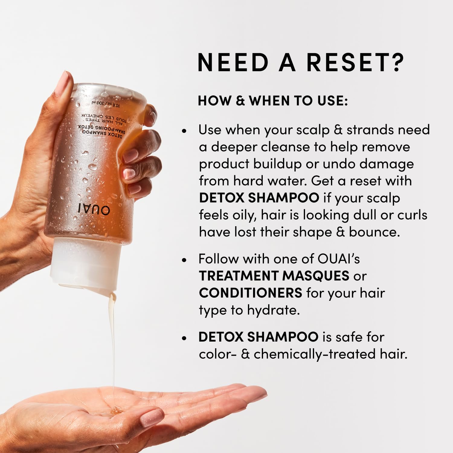 OUAI Detox Shower Routine Bundle - Gentle Detox Face Cleanser (7.8 Oz) and Clarifying Shampoo with Apple Cider Vinegar (10 Oz) - Removes Dirt, Oil, Product, Makeup, and Sunscreen - 2-Piece Bundle OUAI uk supplements