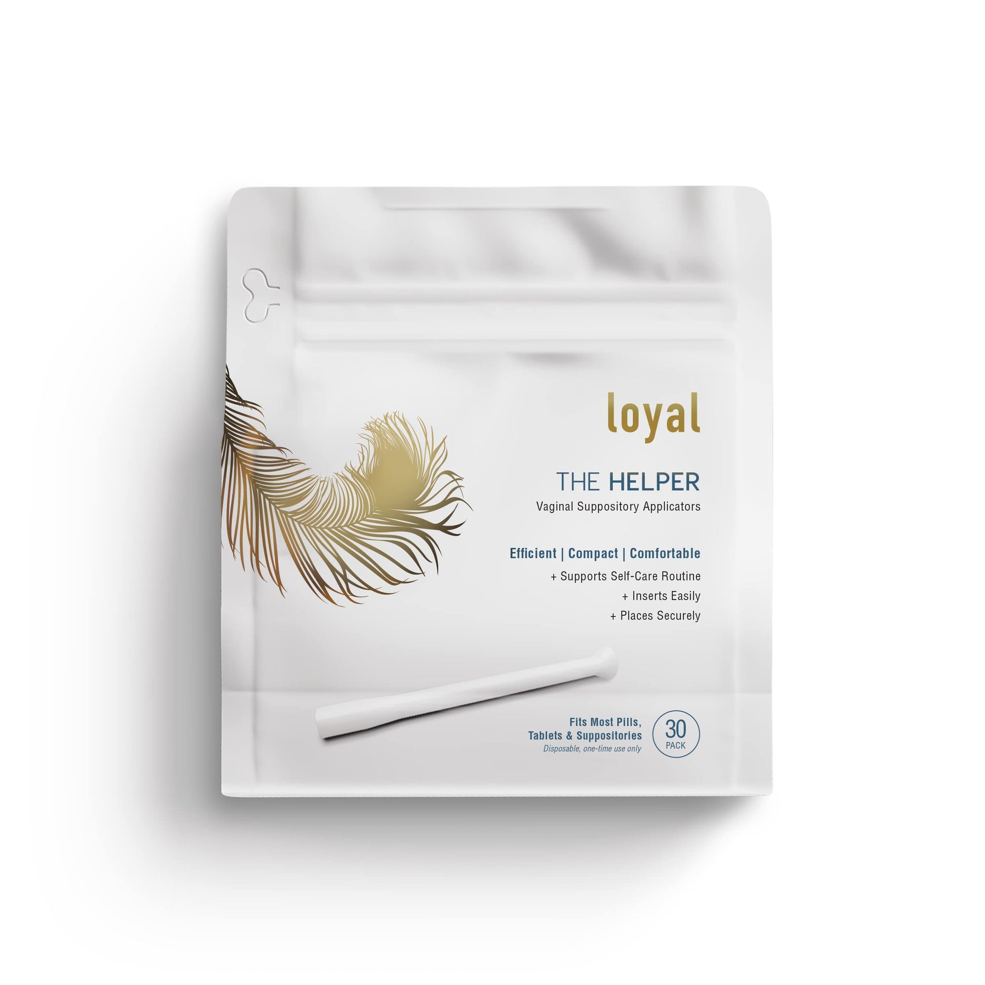 Loyal The Helper Suppository Applicators | Efficient | Compact | Comfortable | Fits Most Brands, Pills, Tablets and Boric Acid Suppositories (30-Pack) Loyal uk supplements