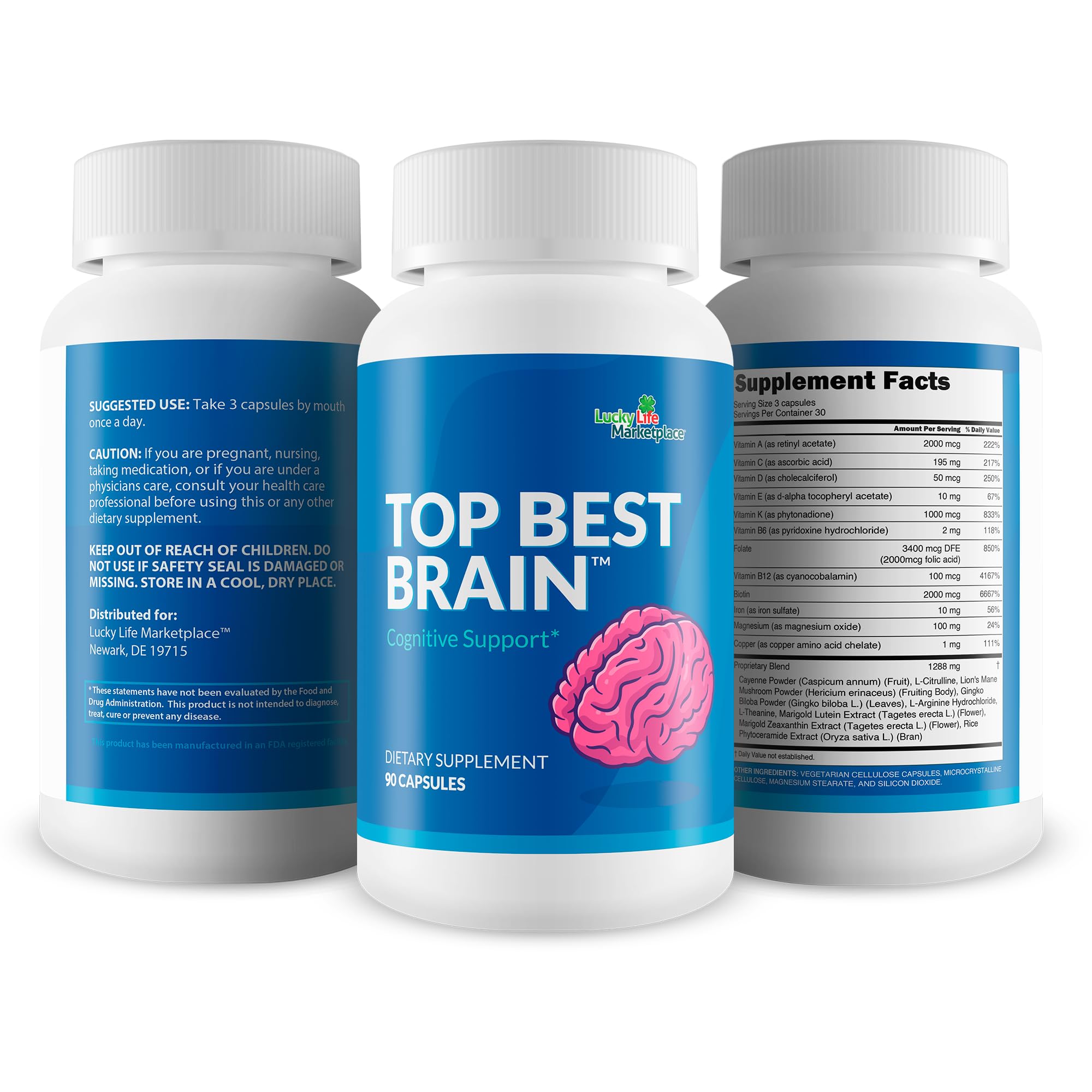 Top Best Brain - Cognitive Support Supplement for Memory, Focus, & Mental Clarity - Promote Improved Concentration, Cognition, & Motivation - Brain Pills for Cognitive Health - Nootropic Formula Generic uk supplements