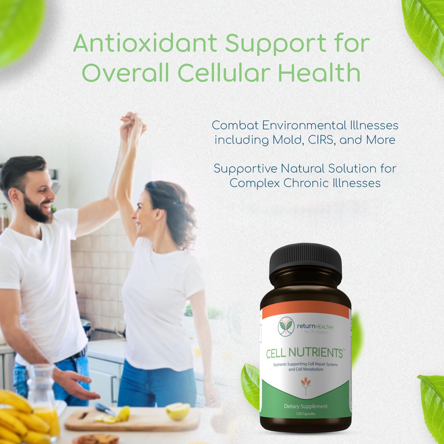 Return Healthy Cell Nutrients | Promotes Cell and Membrane Repair & Cell Metabolism | Helps Fight Tick-Borne Infections & More | Mitochondrial Supplements | Non-GMO, Vegan, 120 caps Return Healthy uk supplements