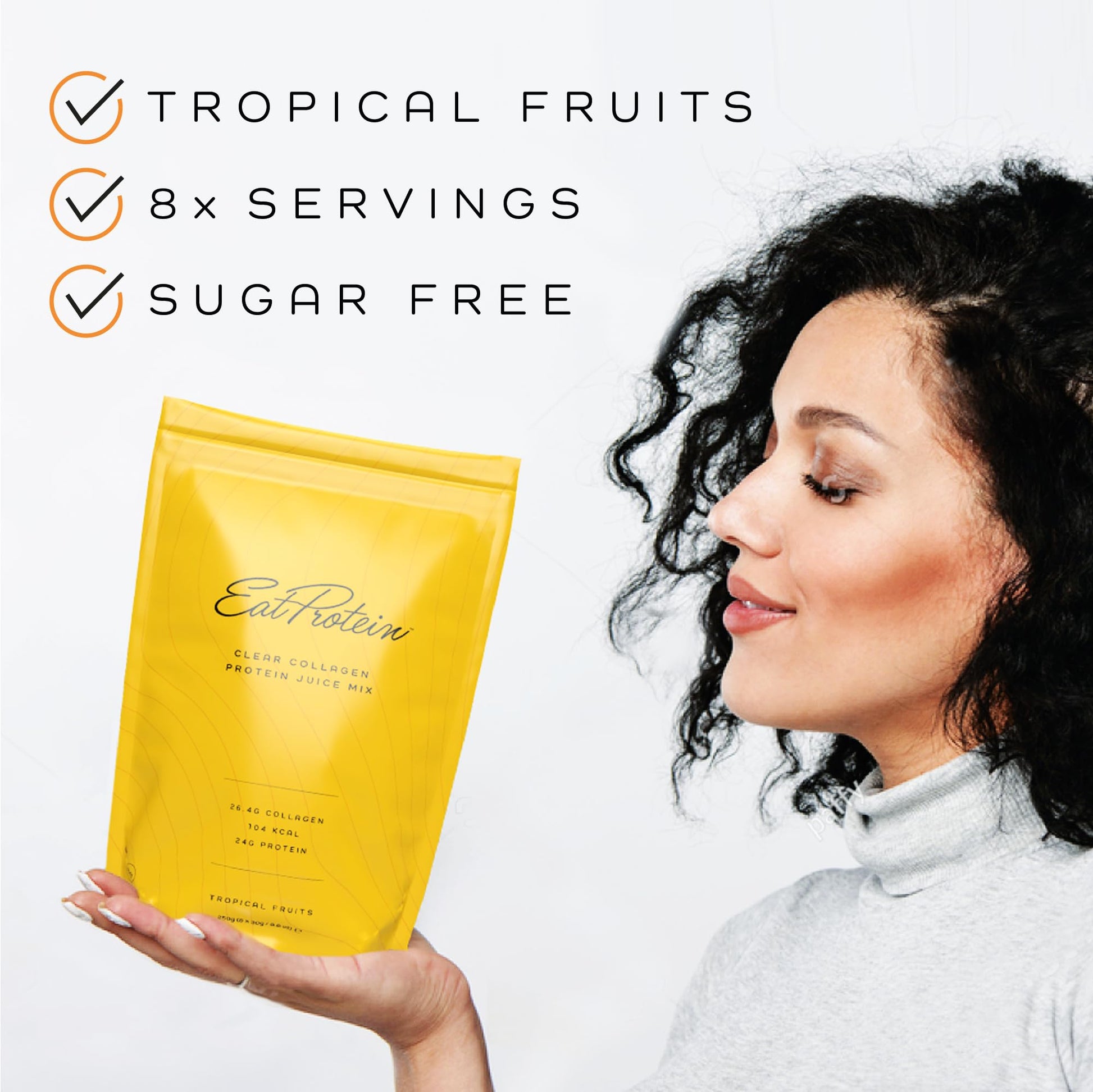EatProtein Tropical Fruits Collagen Protein Juice Drink Mix | 24g Protein | 26.4g Collagen | 8X Servings EatProtein uk supplements