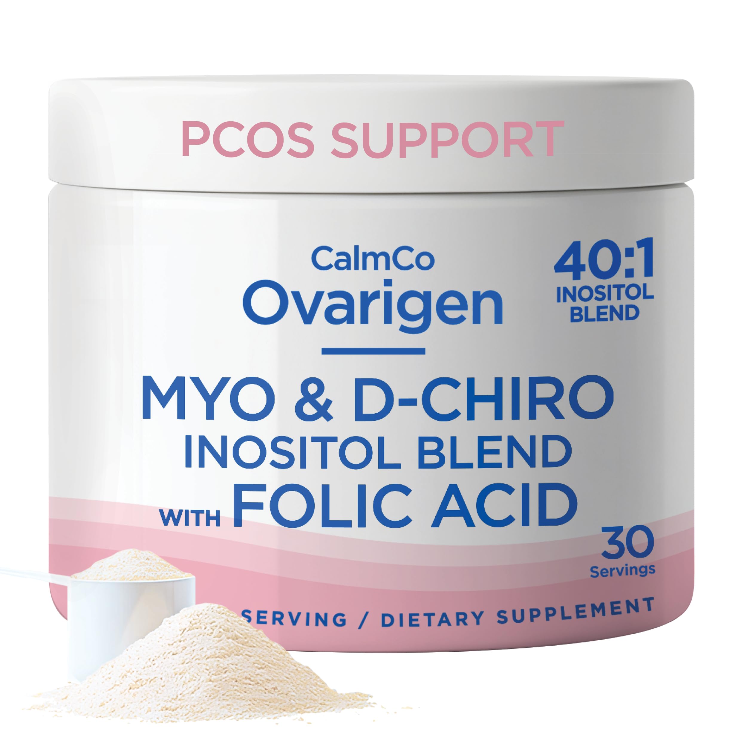 CalmCo Ovarigen Myo-Inositol & D-Chiro Inositol Supplement for Women – 40:1 Inositol Powder with Folic Acid, Fertility Supplements for PCOS, Hormone Balance and Ovarian Support (30 Servings) CalmCo uk supplements