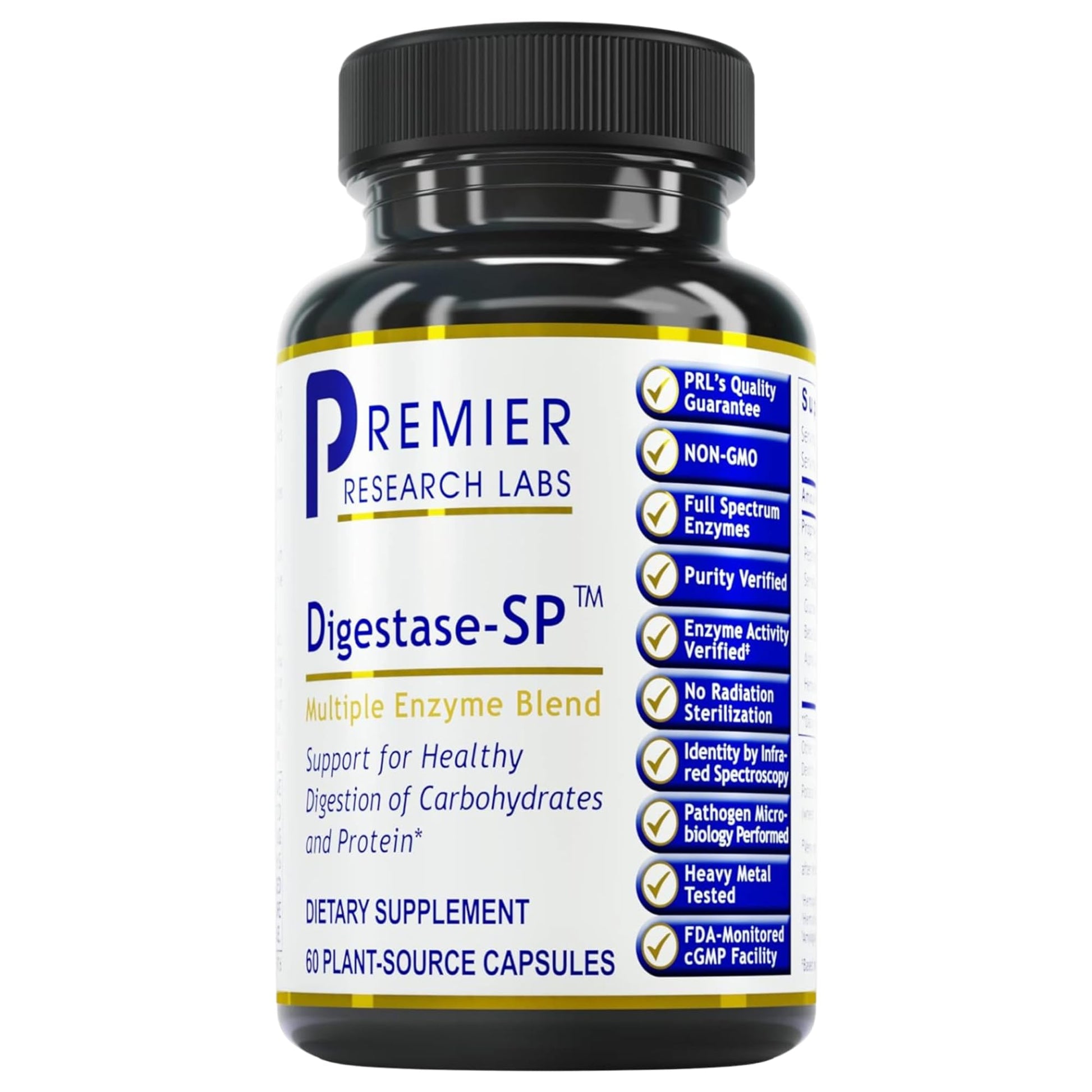 Premier Research Labs Digestase-SP - Enzymes for Digestion, Fermented Digestive Enzymes for Women & Men, Gut Health Support Pills with Peptidase, Hemicellulase - 60 Vegetarian Capsules Premier Research Labs uk supplements