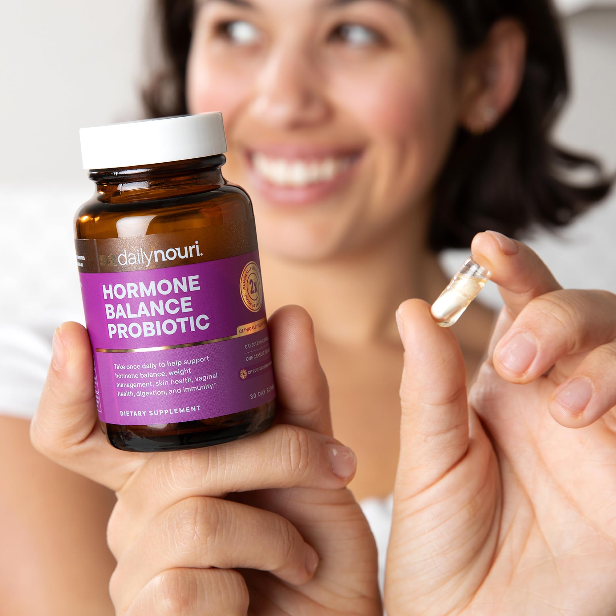 Daily Nouri Hormone Balance Probiotics for Women | Hormonal Balance Support | Vaginal pH + Gut Health | 7 Clinically Studied Strains + Omega | 30-Day Supply Daily Nouri uk supplements