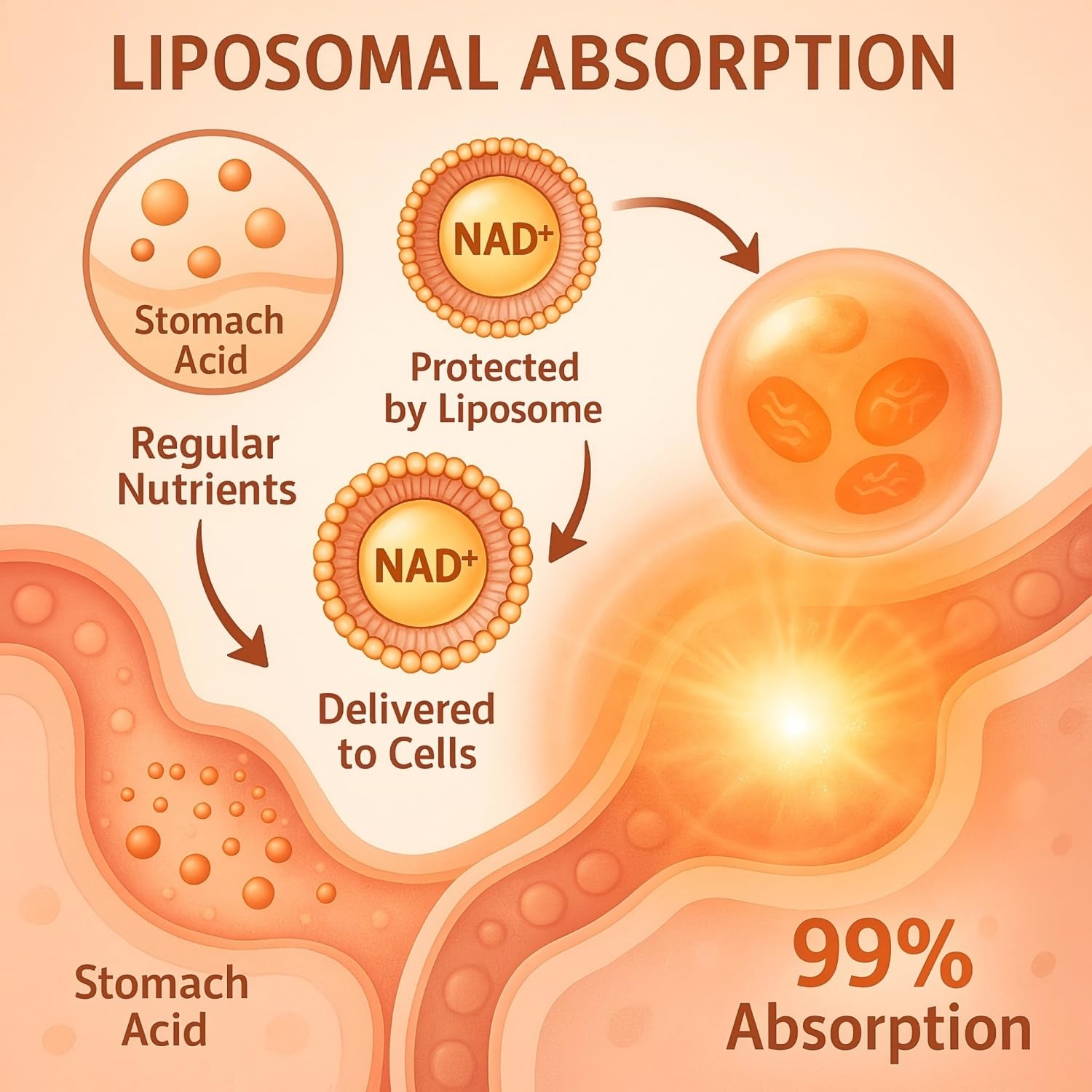 LIGUSTERI 1500 MG Liposomal NAD+, 98%+ Absorption, NAD+ Supplement for Women & Men with TMG, for Aging Defense, Cellular Energy, Heart & Brain Function, Longevity, 120 Softgels LIGUSTERI uk supplements