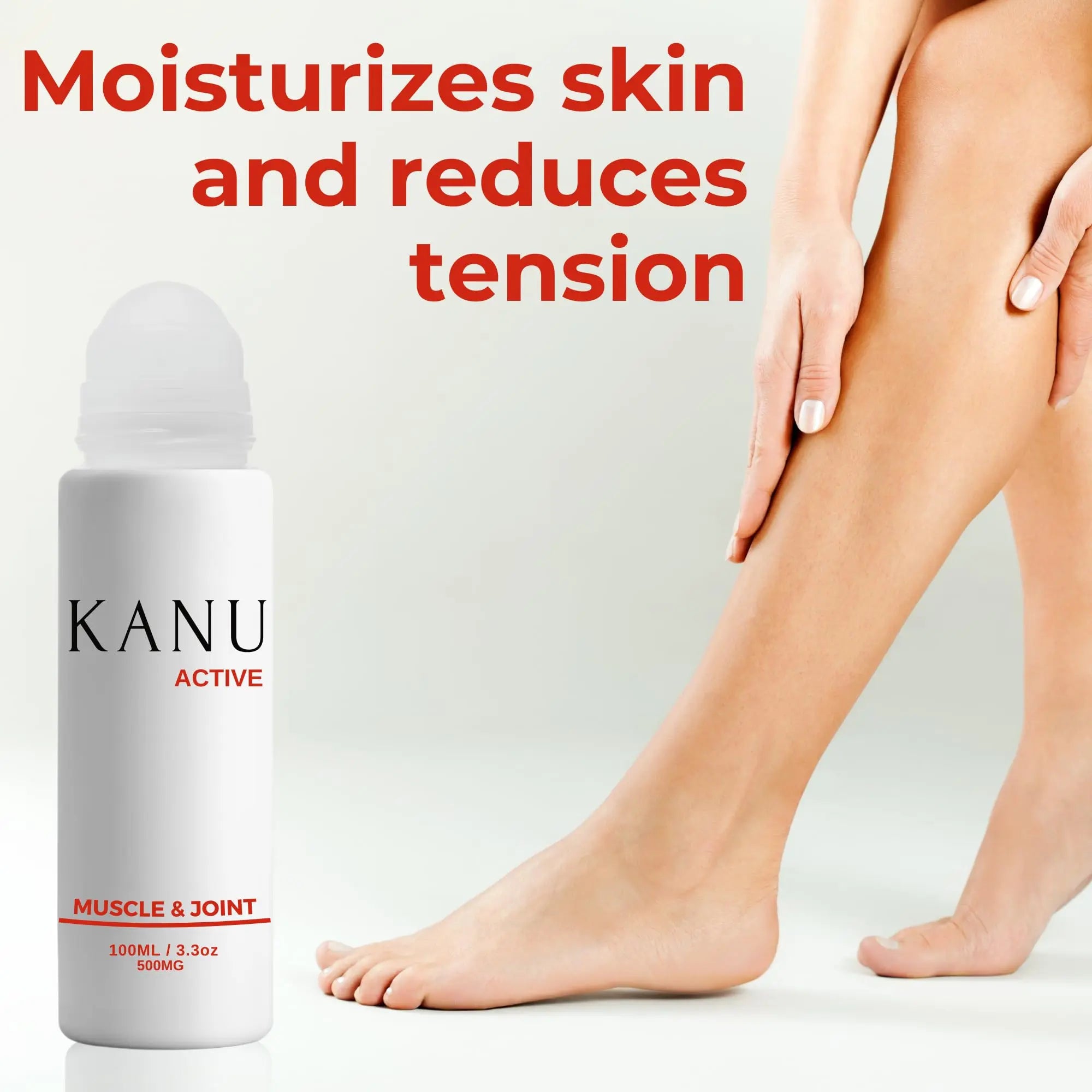 Muscle & Joint Relief Roll-On Cooling Serum- 3.3 oz- Fast Absorbing Pain Relief for Sore Muscles and Joints- Workout Recovery and Joint Support for Athletes and Active Lifestyles KANU uk supplements