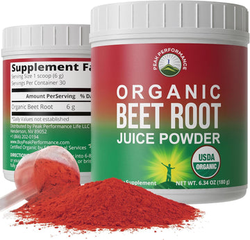 Organic Beet Root Powder - Ultra High Purity Super Food Beets Juice Powder. 100% Pure Nitric Oxide Boosting Beetroot Supplement. Keto, Paleo, Vegan Reds Superfood Rich in Polyphenols Peak Performance uk supplements