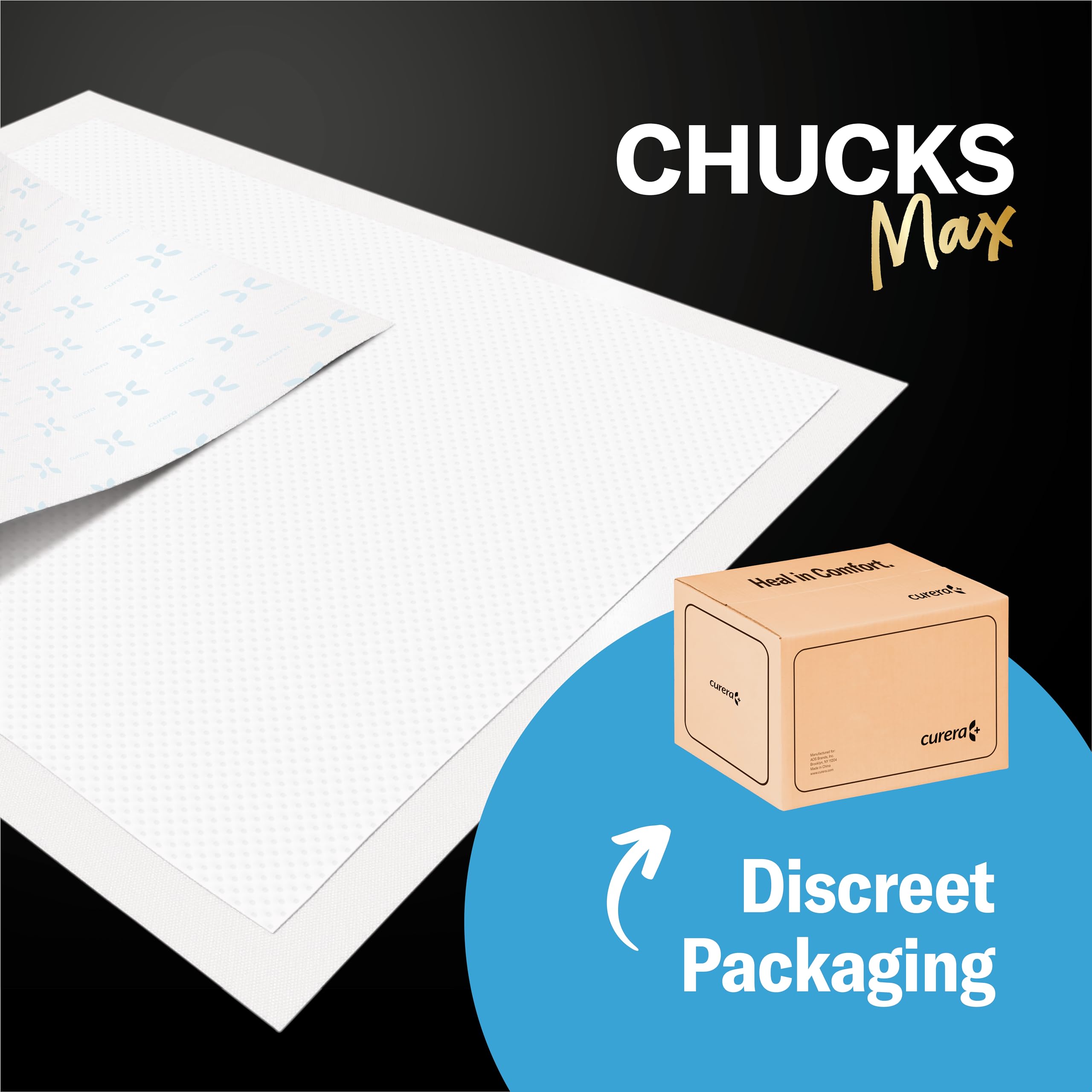 Chucks MAX Hospital Bed Pads Disposable Adult 36 x 36 Breathable Stack Man uk supplements