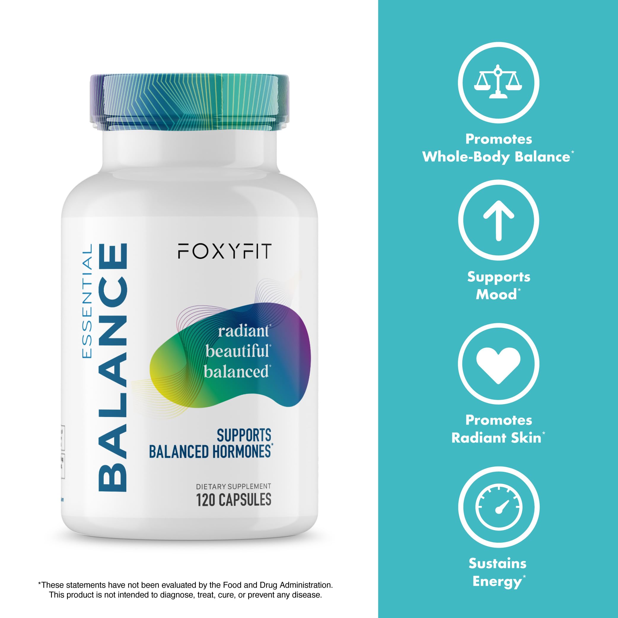 Essential Balance Hormonal Support and Vitamin Supplement for Women by Foxy Fit – Antioxidant, Healthy Skin & Hair for Daily Use* (30 Servings) FoxyFit uk supplements