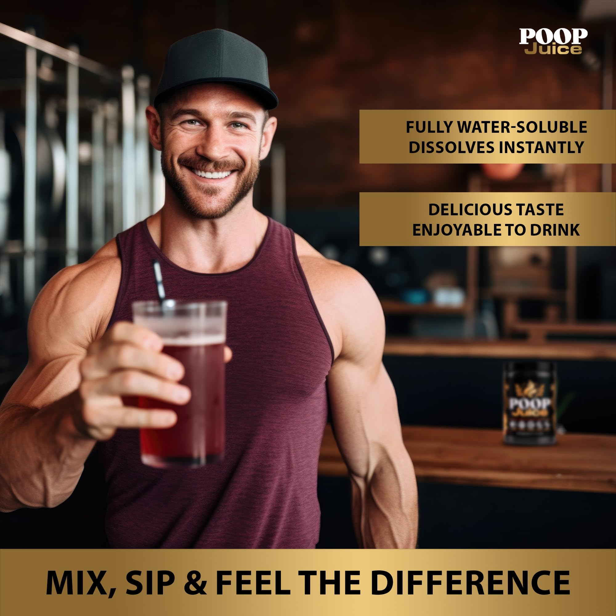 Poop Juice 5-in-1 Daily Fiber Supplement Powder - Bloat & Poop Relief - Prebiotic, Probiotic, Postbiotic, Digestive Enzymes, L-Glutamine - GLP-1 Support - Sugar-Free Georgia Peach Mango (30 Servings) Poop Juice uk supplements