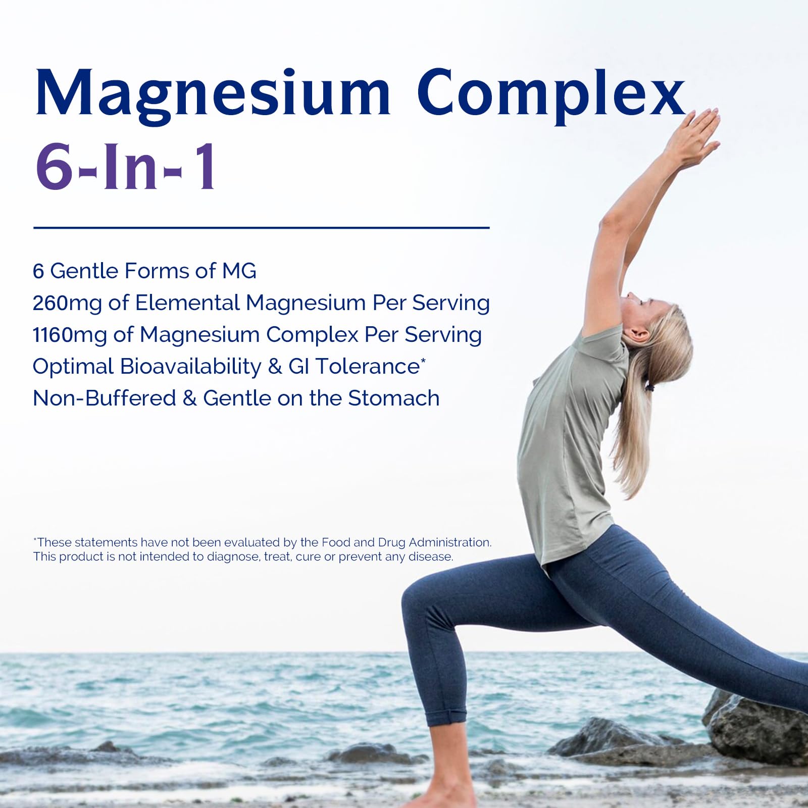 Innate Vitality Magnesium Complex 6-in-1, 1160mg Per Serving, Rest & Digestion, Magnesium Glycinate & Citrate, High Absorption, 120 Vegan Capsules Innate Vitality uk supplements