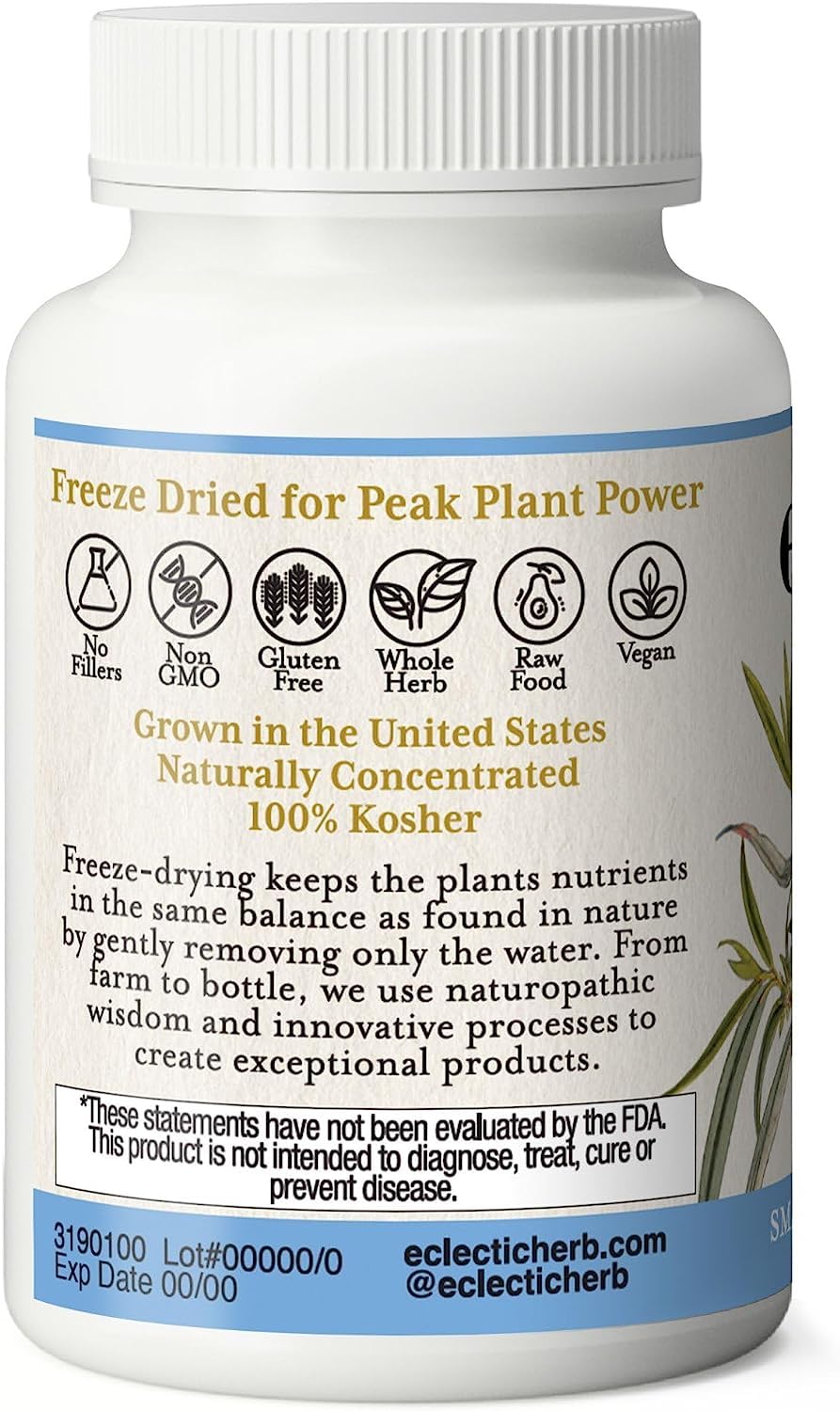 Eclectic Institute Raw Fresh Freeze-Dried Non-GMO White Willow - Feverfew | Support Body's Response to Occasional Pain | 90 CT (350 mg) ECLECTIC INSTITUTE uk supplements