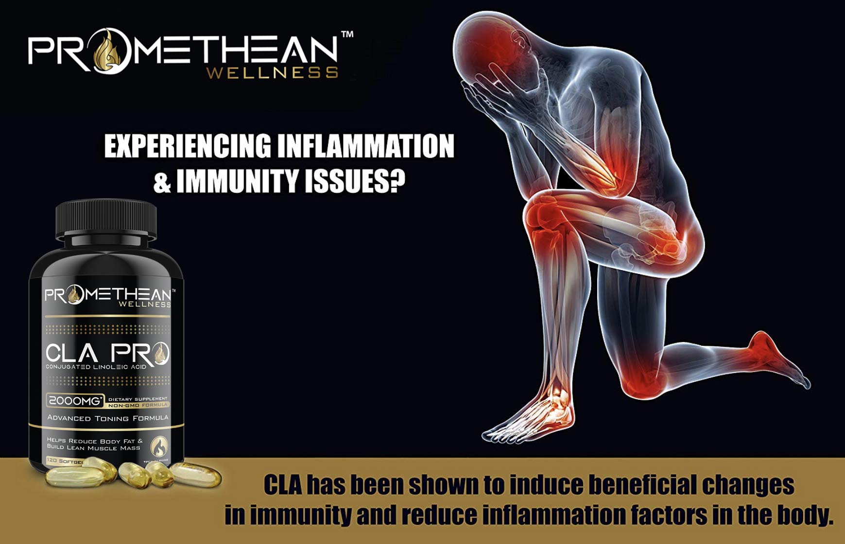 Vegan CLA Pro 2000 mg Pure Premium CLA Safflower Oil Conjugated Linoleic Acid Best Promethean Wellness uk supplements