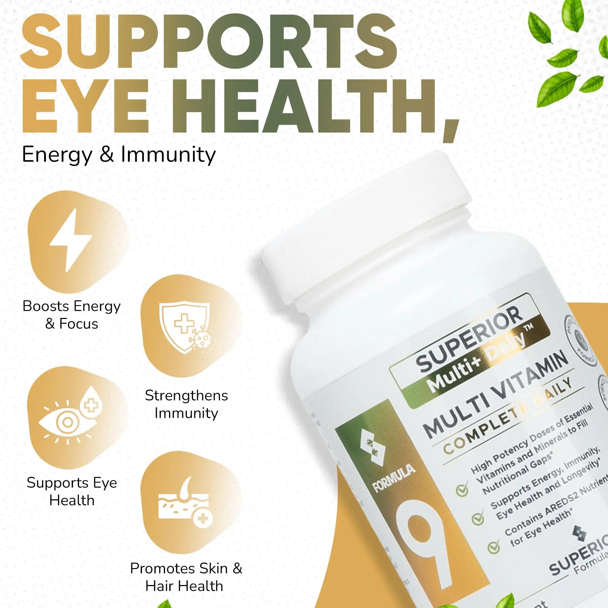 Superior Formulas LLC High Potency Multivitamin with AREDS2 Nutrients; Physician-Formulated Daily Supplement with Lutein, Zeaxanthin, Zinc, Vitamin C & E Superior Formulas LLC uk supplements