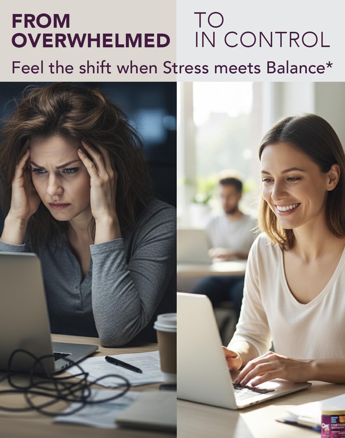 Cortisol Manager – Adrenal Support Supplement for Women & Men – Natural Stress Relief, Calm & Sleep Support – Cortisol Reducer with Ashwagandha, Magnesium, L-Theanine & Rhodiola – 90 Vegan Capsules ONE 365 uk supplements