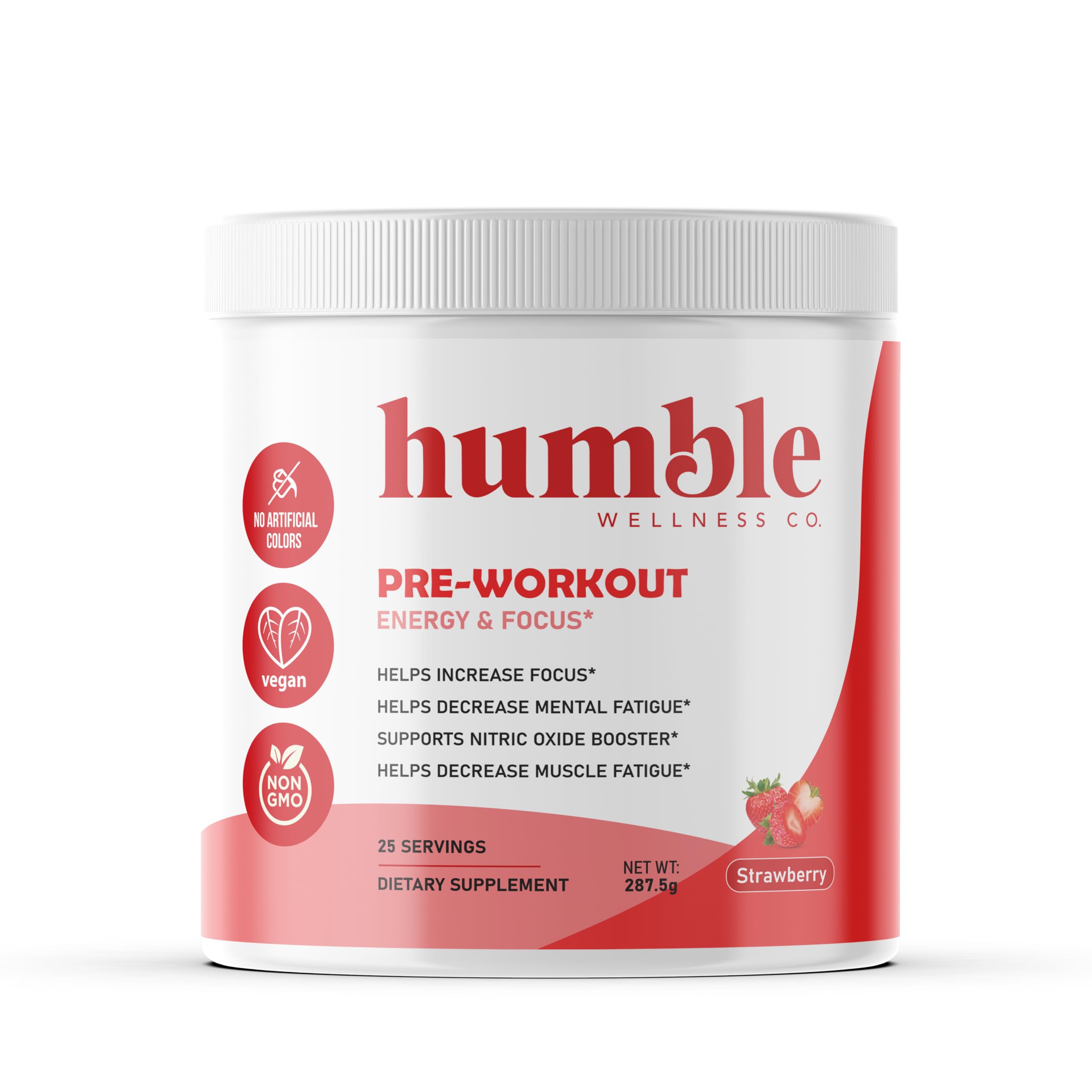 Humble Wellness Pre-Workout: Increase Focus, Decrease Mental Fatigue, Supports Nitric Humble Wellness uk supplements