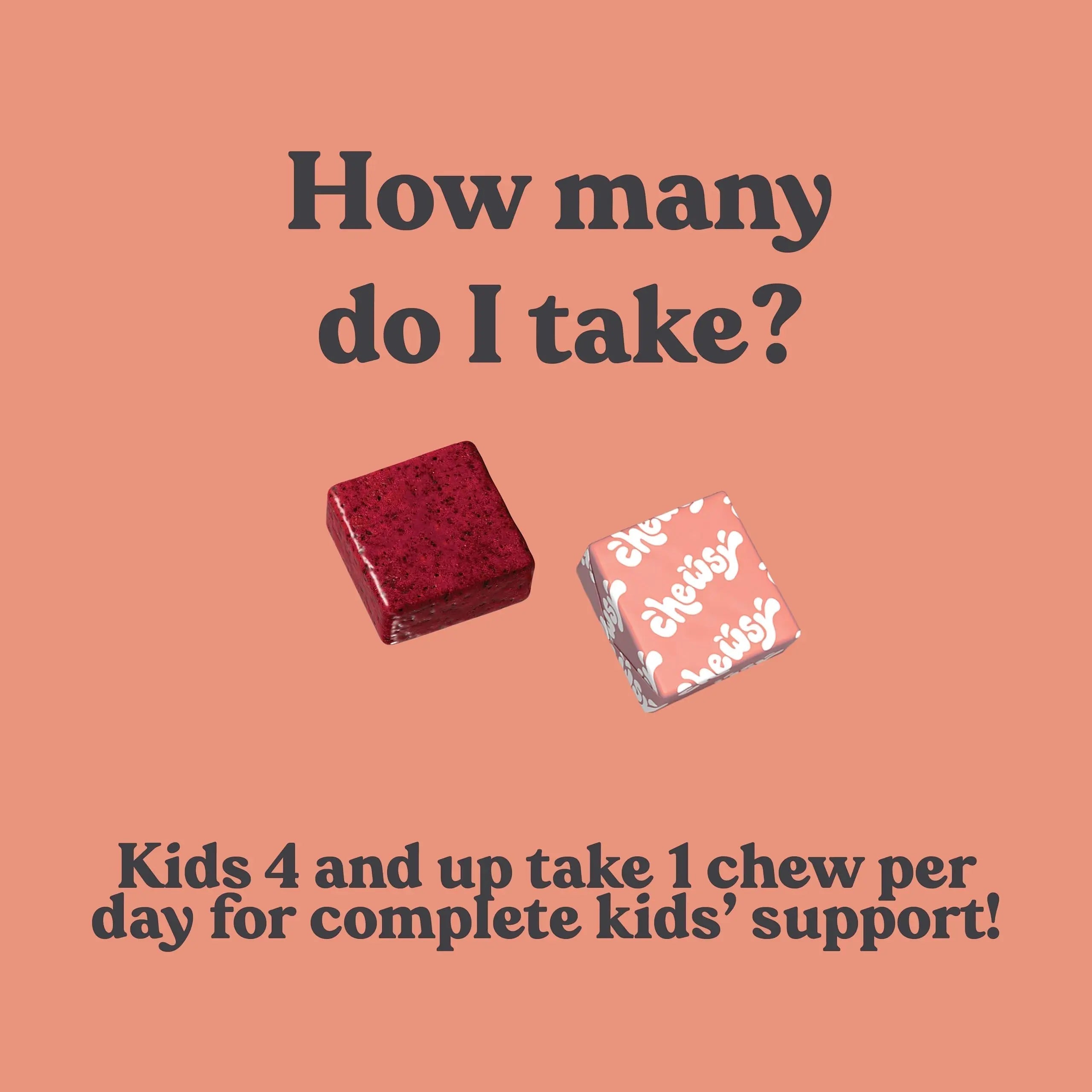 Chewsy Kids’ Multivitamin, Delicious Candy-Style Daily Vitamin Chews + Probiotics + Superfoods, Wild Berry Flavor Chewable Fruity Supplement Chews CHEWSY uk supplements